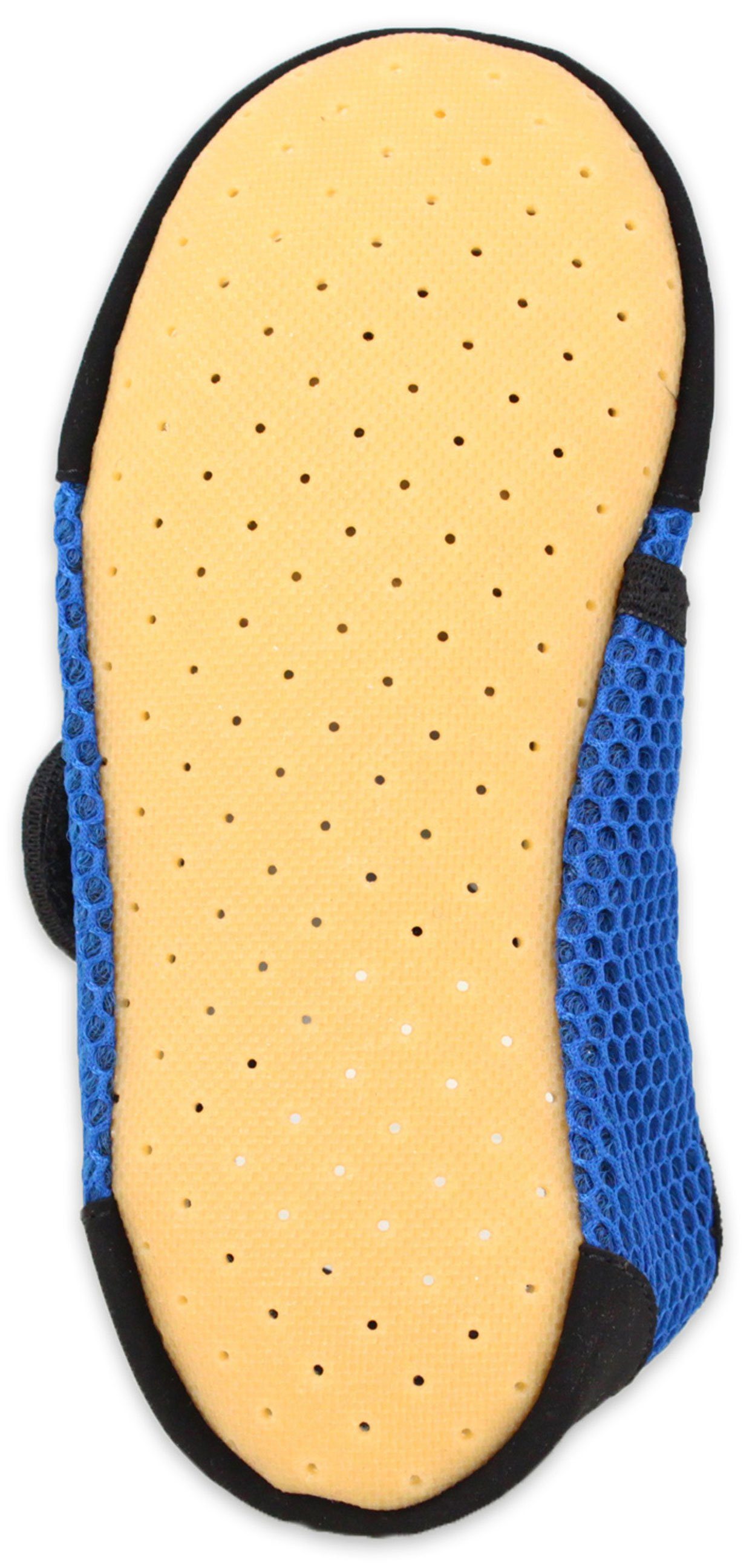 Klettverschluss, Gesunde blau Indoor-Aktiv-Schuh Fußentwicklung Barfußlaufens, atmungsaktiver Sohle des Gefühl mit - Beck BECK-BUDDIES Hausschuh