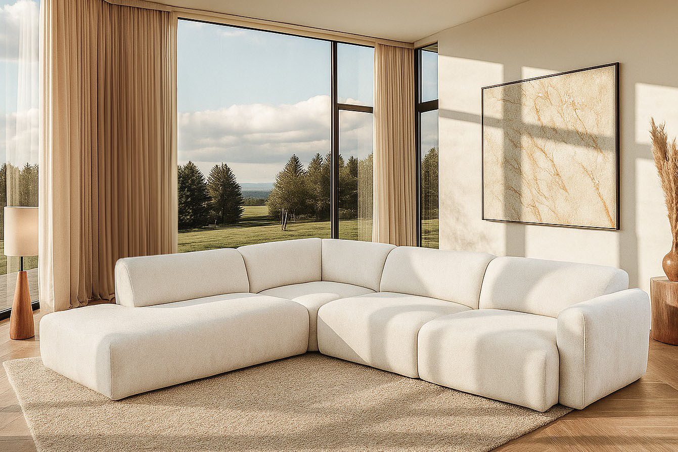 OTTO home Ecksofa Myrland Wohnlandschaft, Breite 310 cm, L-Form, Chenille, Easy Clean Stoff, mit Kaltschaum