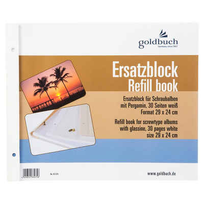 Goldbuch Fotoalbum »Ersatzblock 83 075 weiss 24x29 cm für Schraubalben«