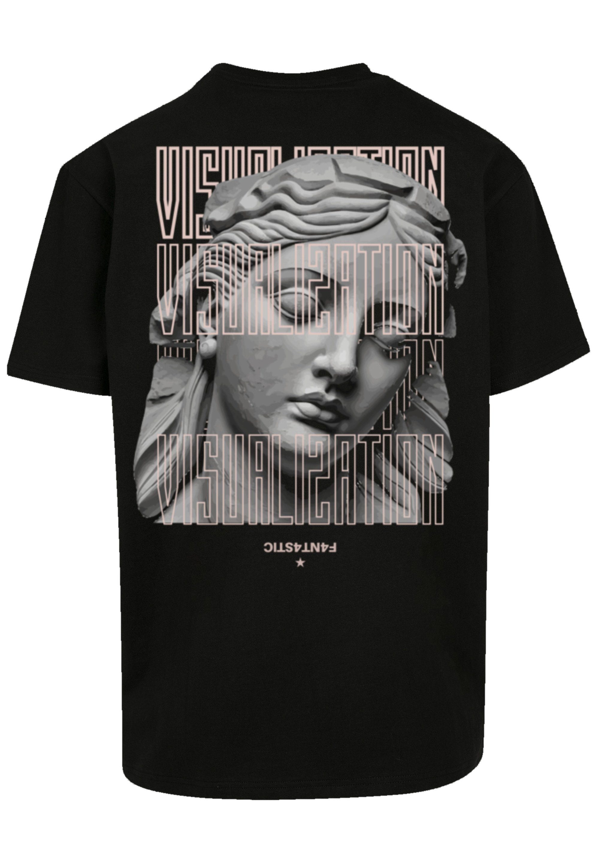 F4NT4STIC T-Shirt SCULPTURE VISUALIZATION Print schwarz