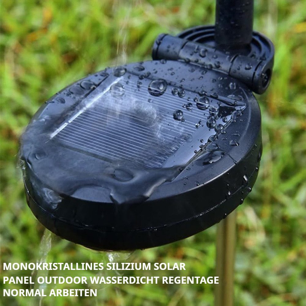 VIVIHEYDAY Gartenleuchte Solarlampen für Außen Garten 1/2 Stück, 8 LED Kürbis Solarleuchten, für Außen mit Warmweißem Licht, IP65 Wasserdicht, Halloween Garten-Deko für Pathway Yard