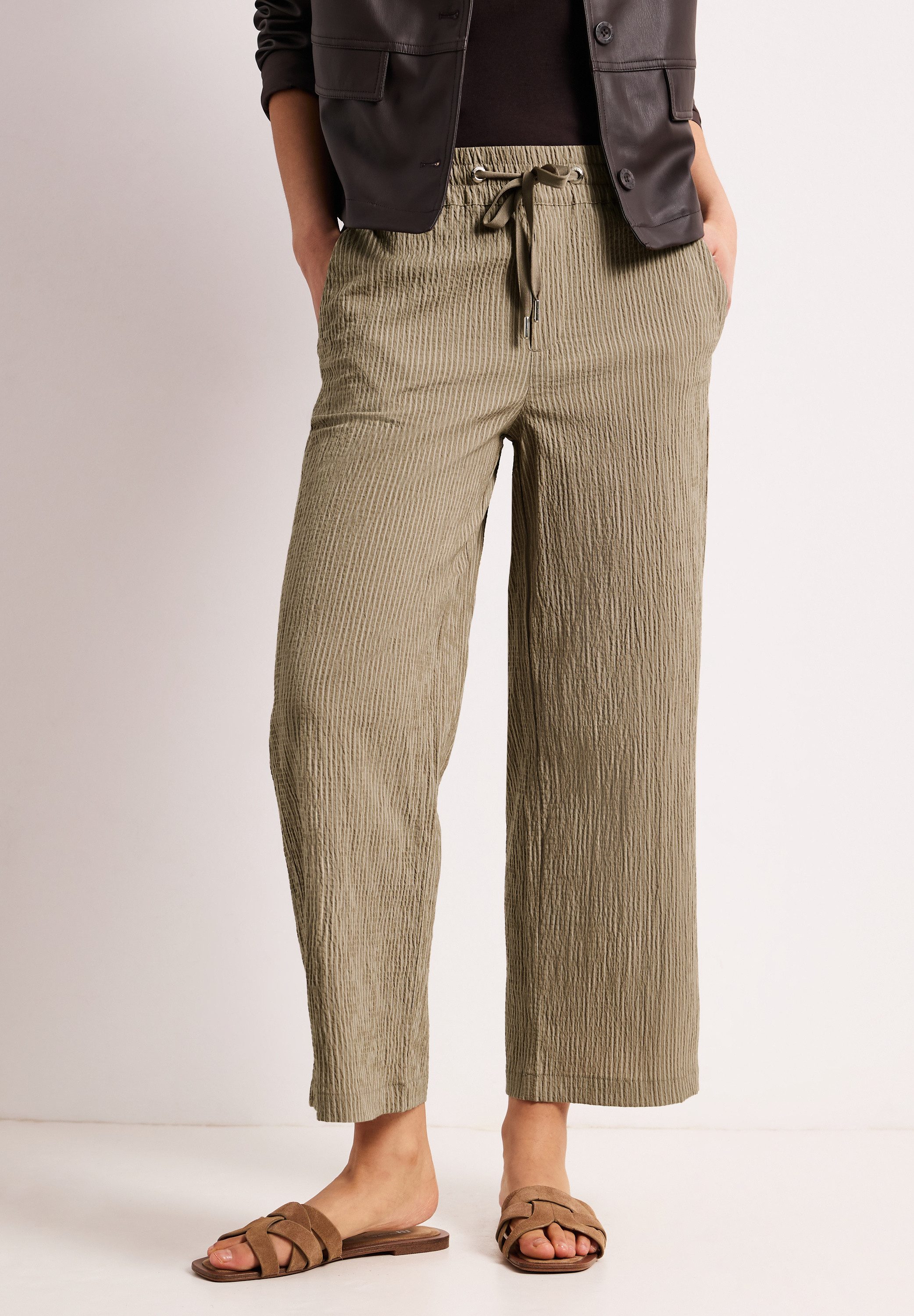 STREET ONE Stoffhose High Waist