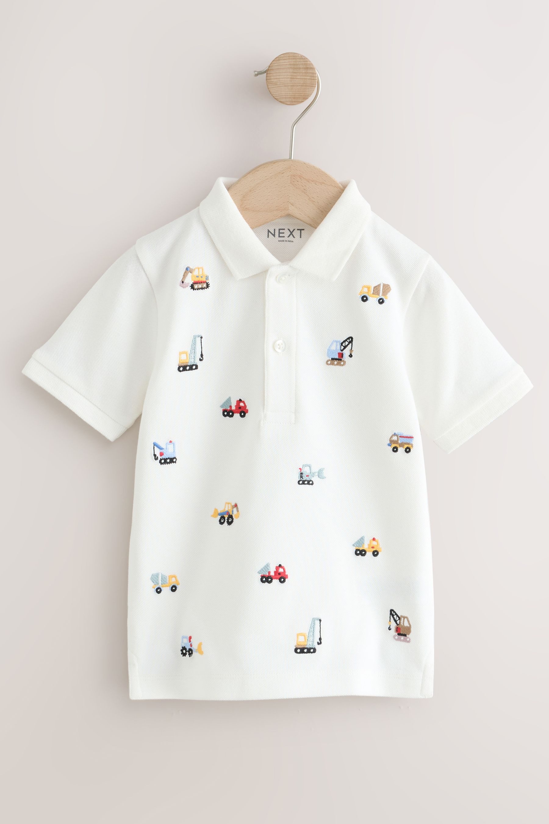 Next Poloshirt Kurzärmeliges, besticktes Poloshirt (1-tlg)