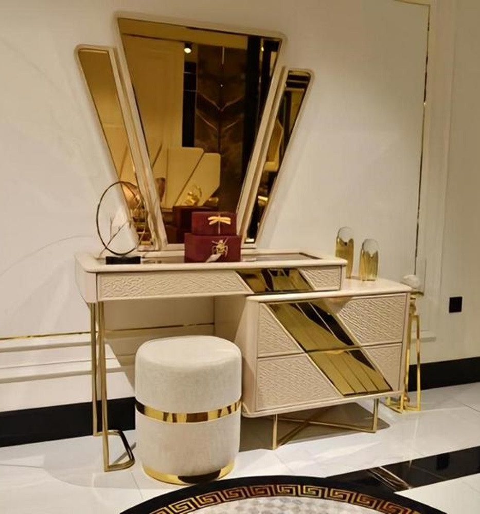 Xlmoebel Schminktisch Eleganter Kosmetiktisch mit Stauraum und stilvoller Konsole (Schminktisch), Hergestellt in Europa