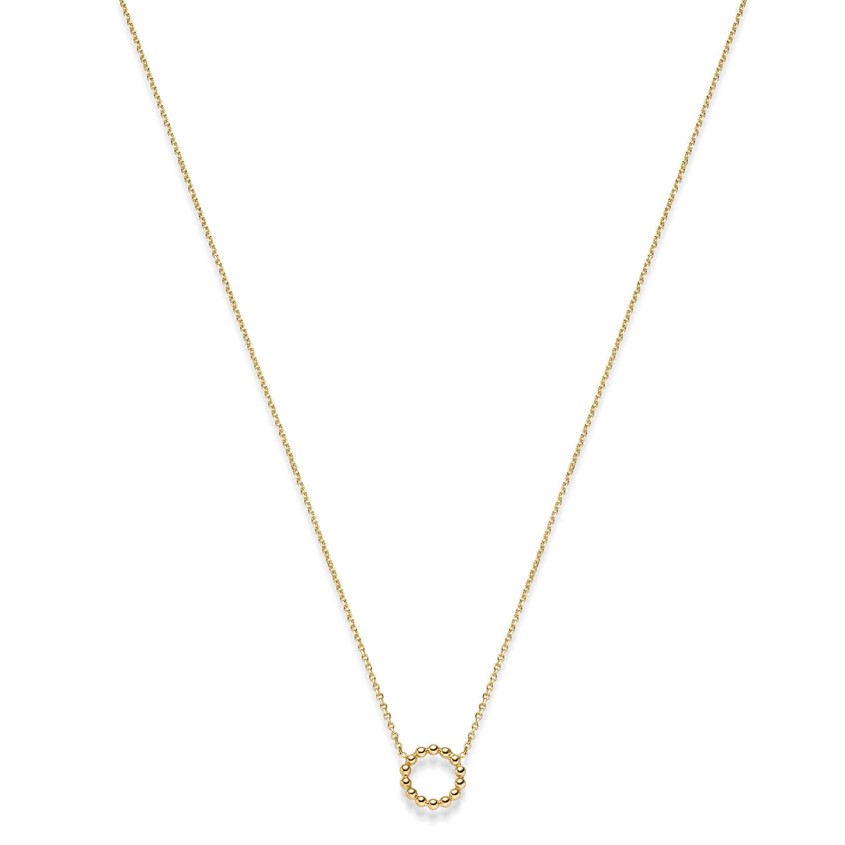 Goldkette Goldkette Ankerkette diamantiert Collier Kügelchen 585-14 Karat Gold