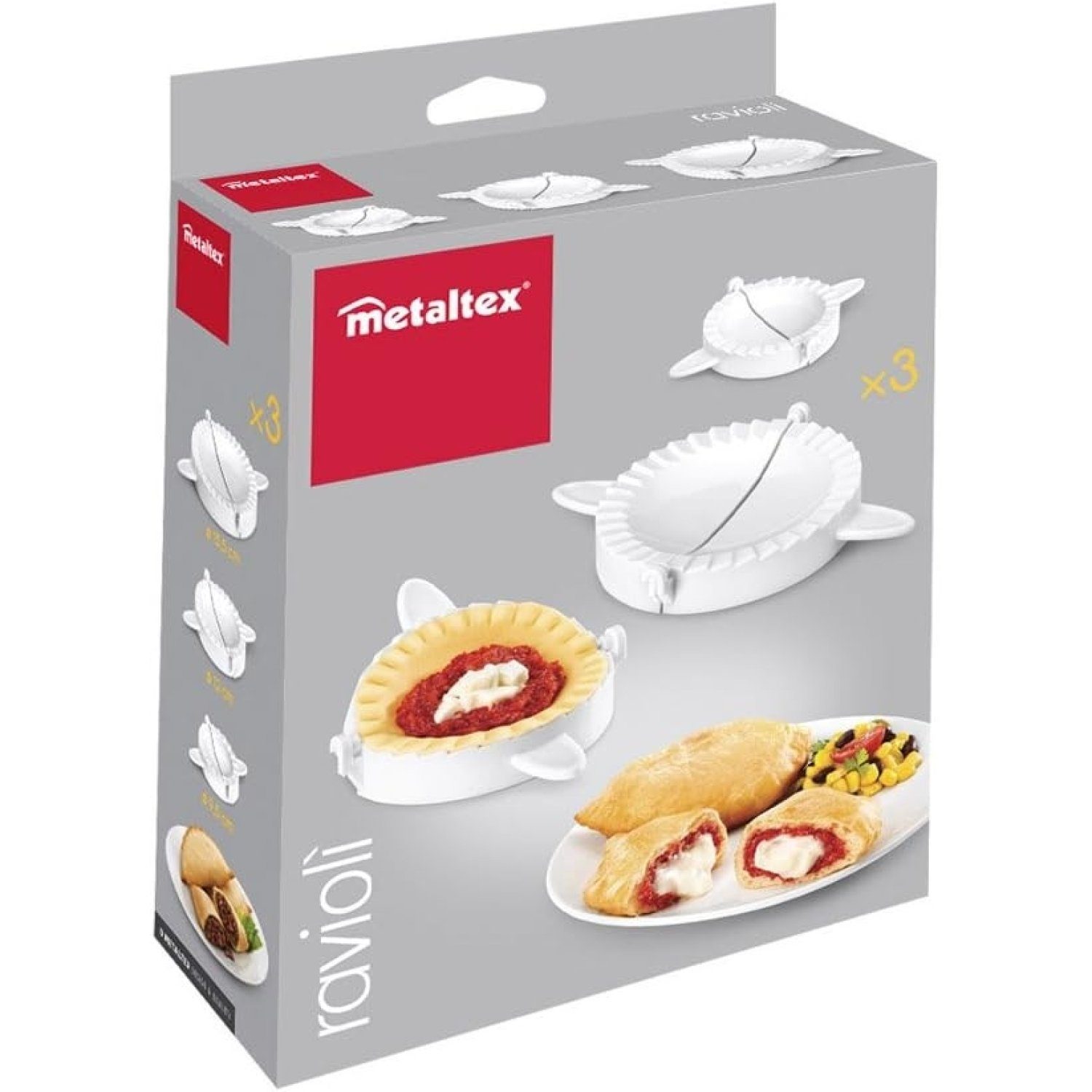 Ravioliform Metaltex Ravioliformer Maultaschenformer 3er Set 9,12,15 cm