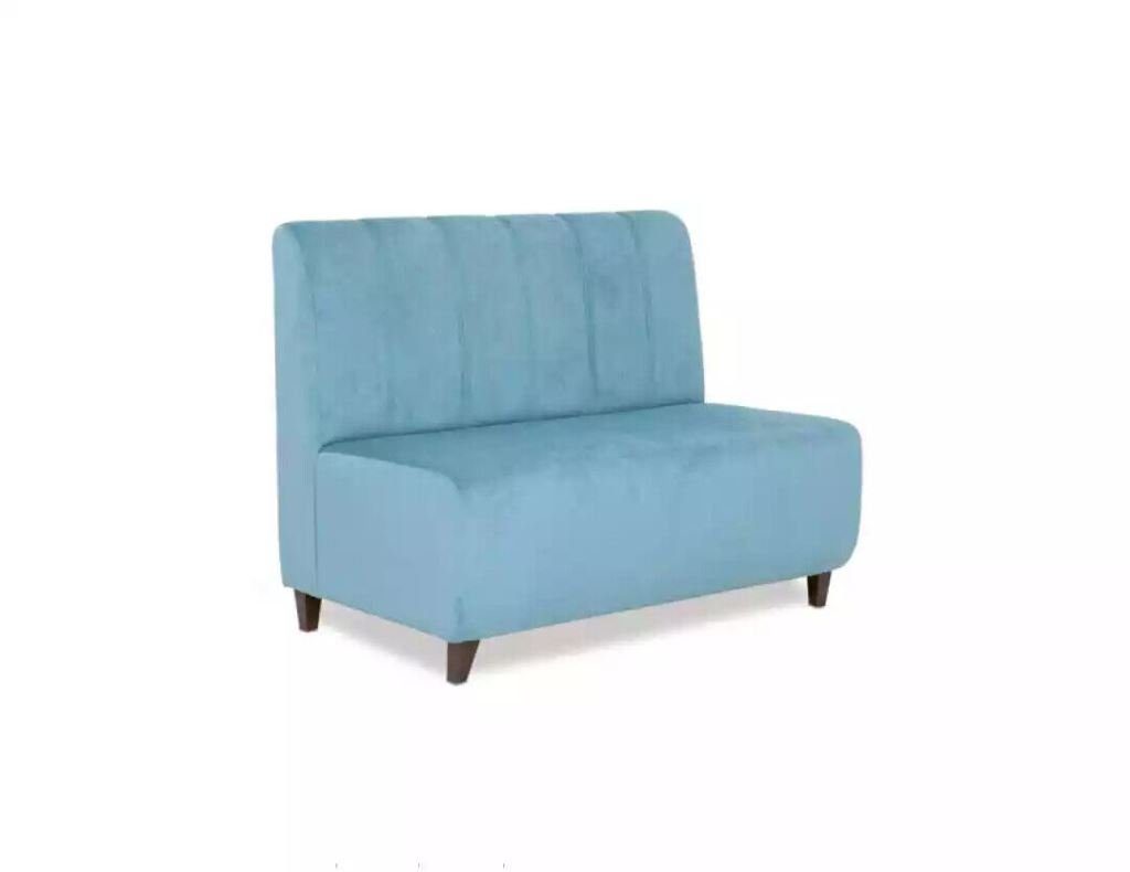 Teile, Made in Moderne Sitzmöbel, Europa Sofa JVmoebel Blauer Zweisitzer Textilcouch Sofa 1 Arbeitszimmer