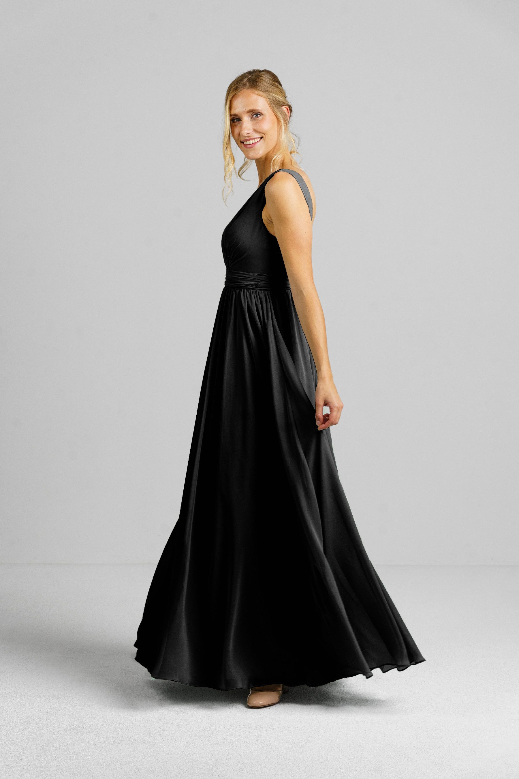 ANNIS WIESBADEN EST. 2021 Abendkleid Brautjungfernkleid Abendkleid „Jade“ mit Chiffonrock