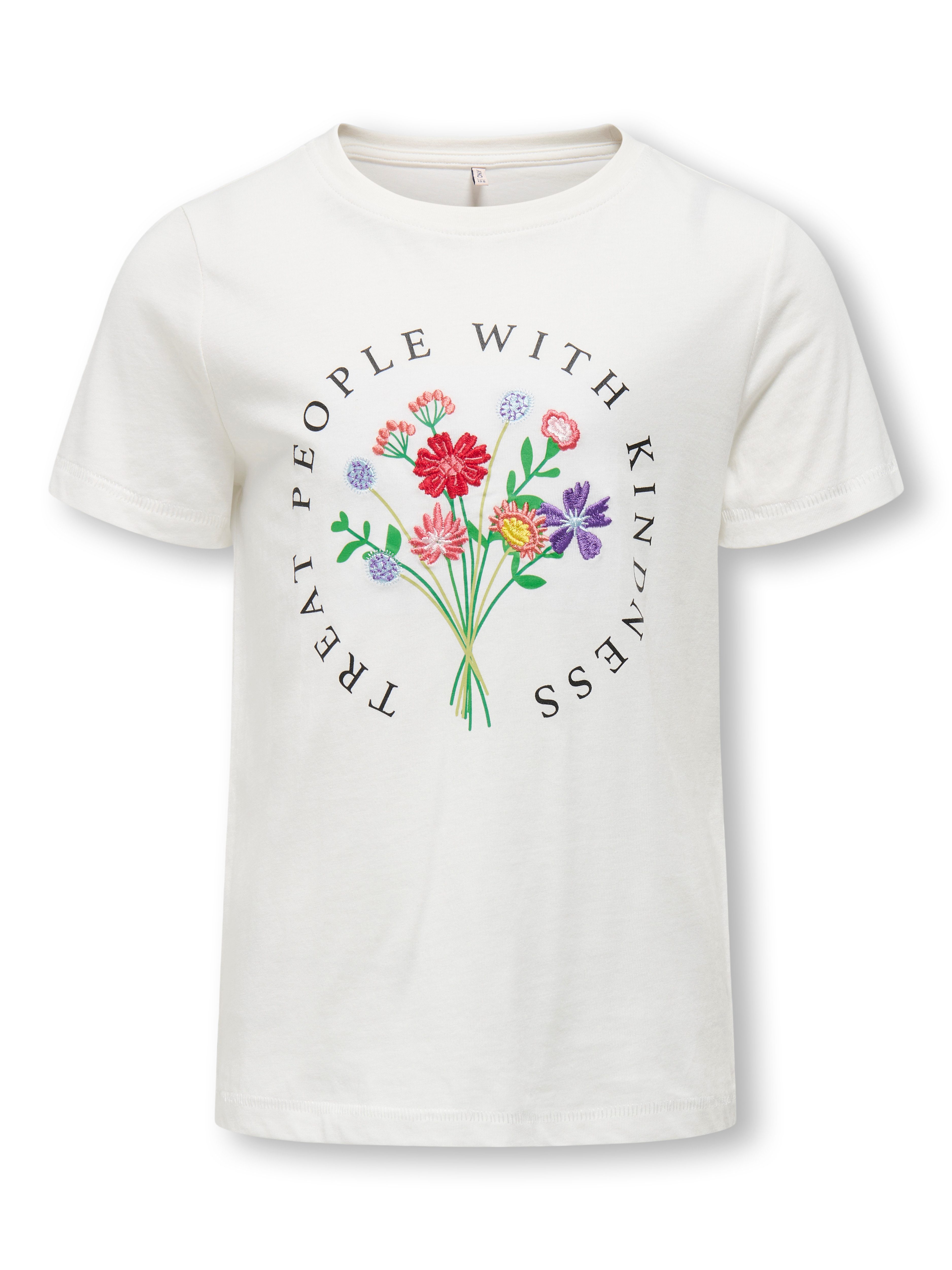 T-Shirt KOGEMMA REG S/S FLOWER TOP BOX JRS