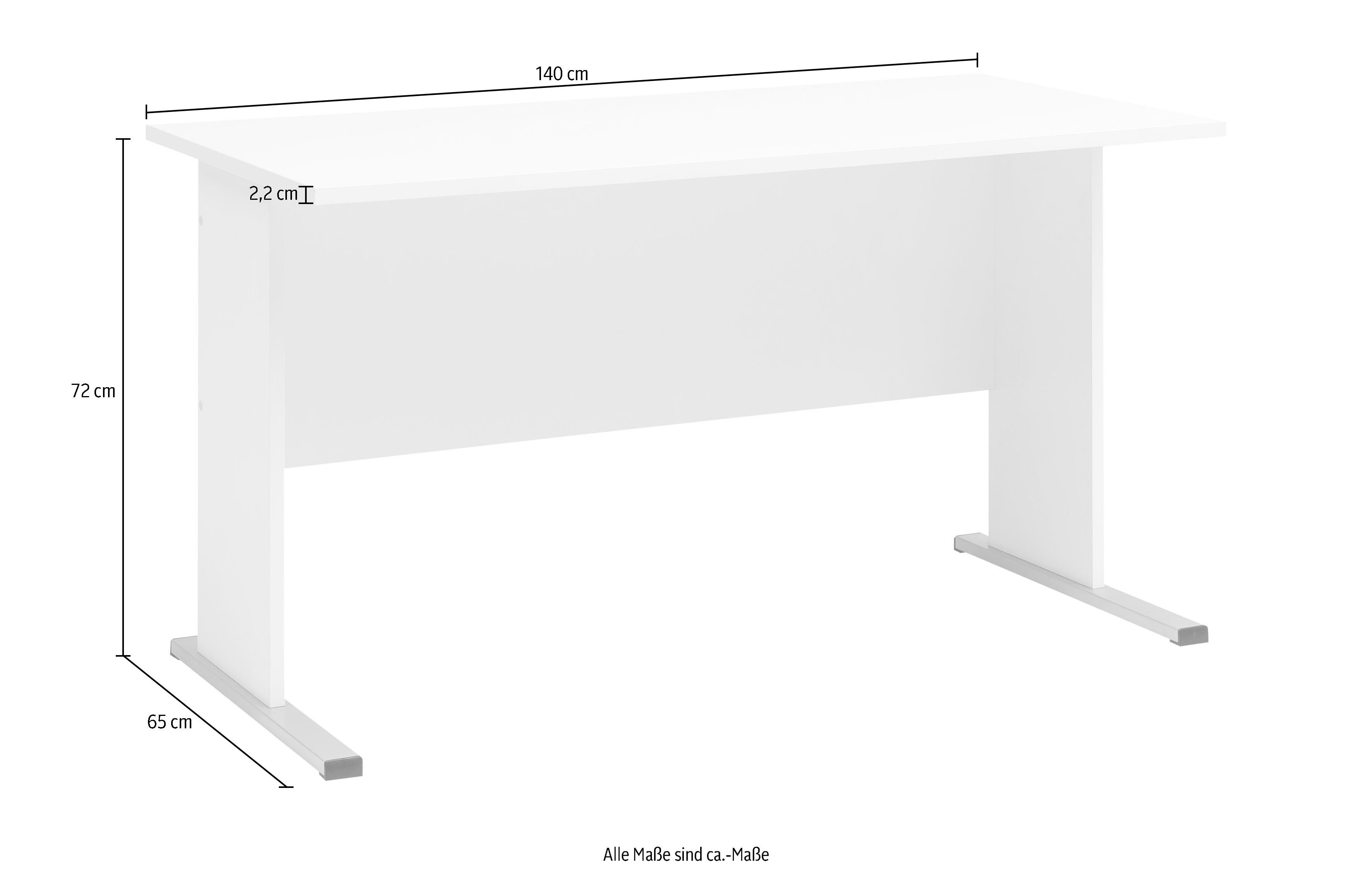 Schildmeyer Schreibtisch Serie 200, Schreibtisch, Made in Germany, B: 140 cm, Solide Verarbeitung - Dieses Produkt ist in Deutschland gefertigt