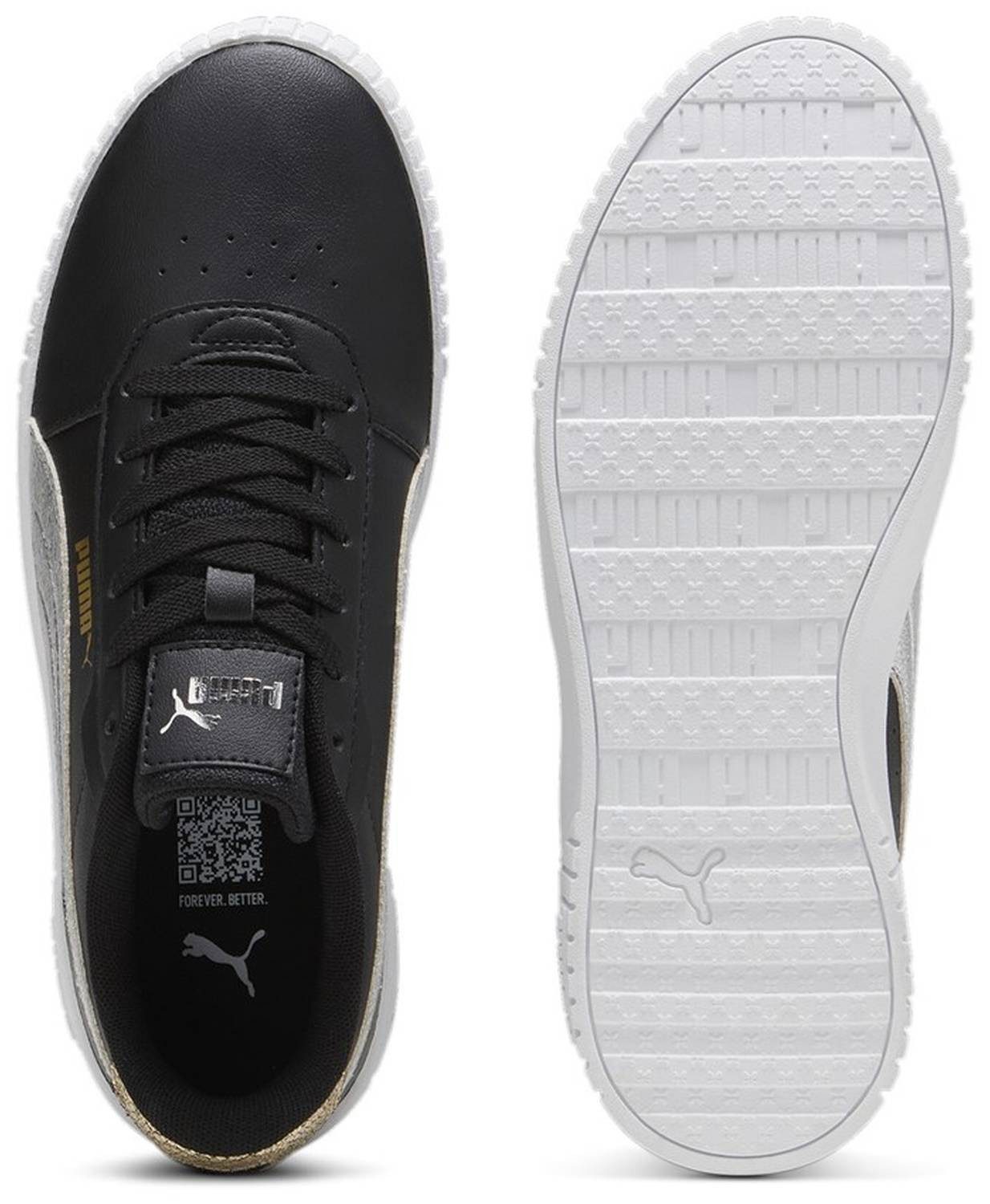 PUMA Puma Carina 2.0 Metallic Shine Black Silver Gold Sneaker