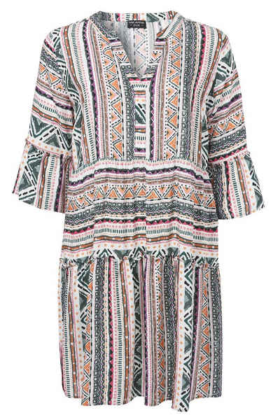 VIA APPIA DUE A-Linien-Kleid Locker-leichtes Sommerkleid mit Rüschen