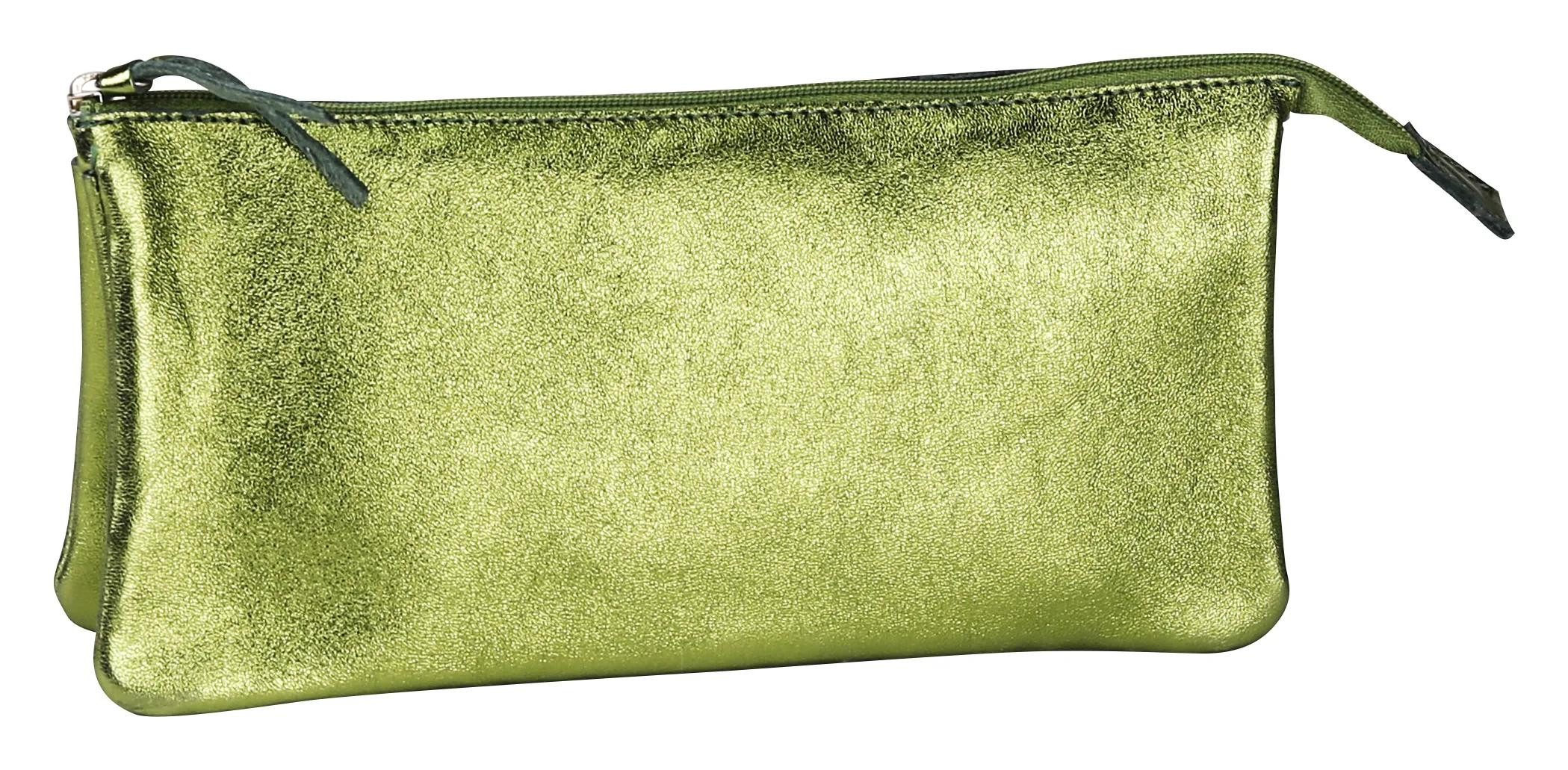 CLAIREFONTAINE Handtasche 4x Große, flache Tasche 22x11cm Grün 400023C, LEDER TASCHEN & LEDERWAREN