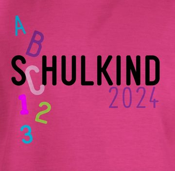 Shirtracer T-Shirt Schulkind 2024 ABC rosa Einschulung Mädchen