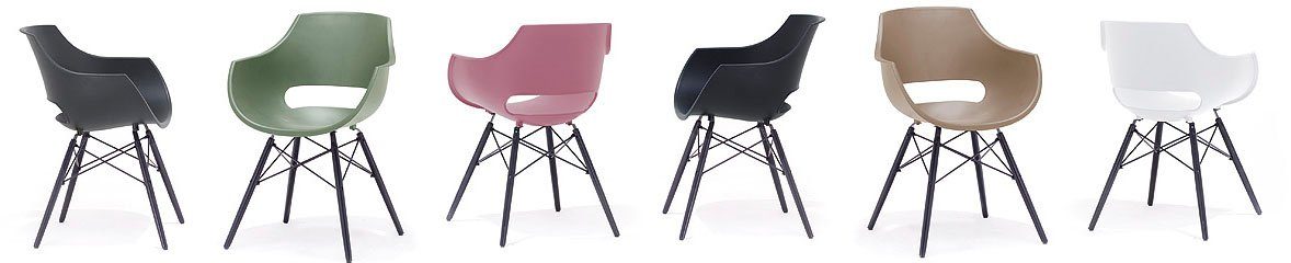 MCA furniture Esszimmerstuhl ROCKVILLE grau | schwarz matt lackiert | grau
