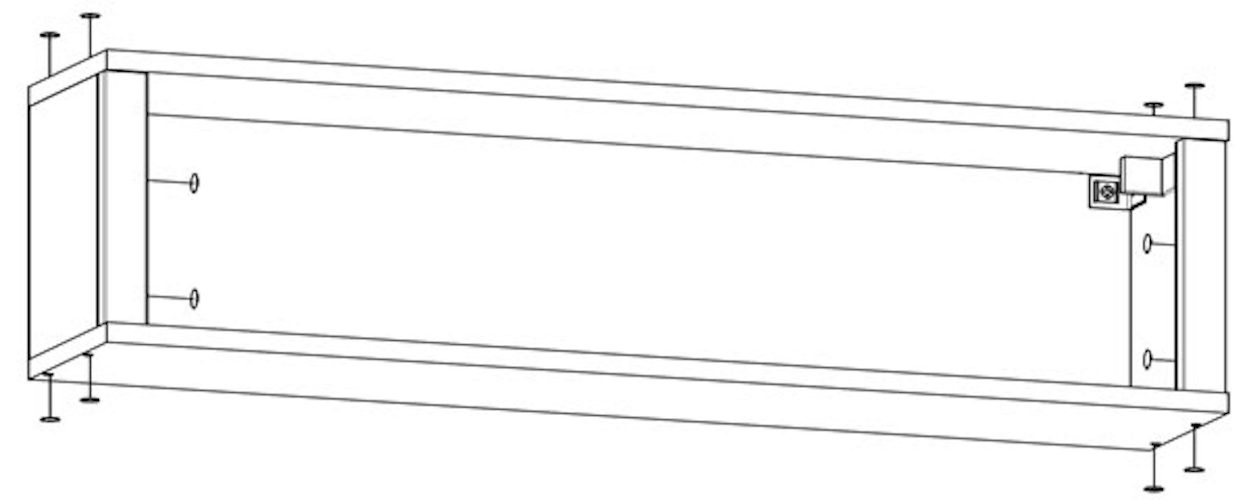 lefkas eiche Wandregal Feldmann-Wohnen 130cm Montana, grifflos