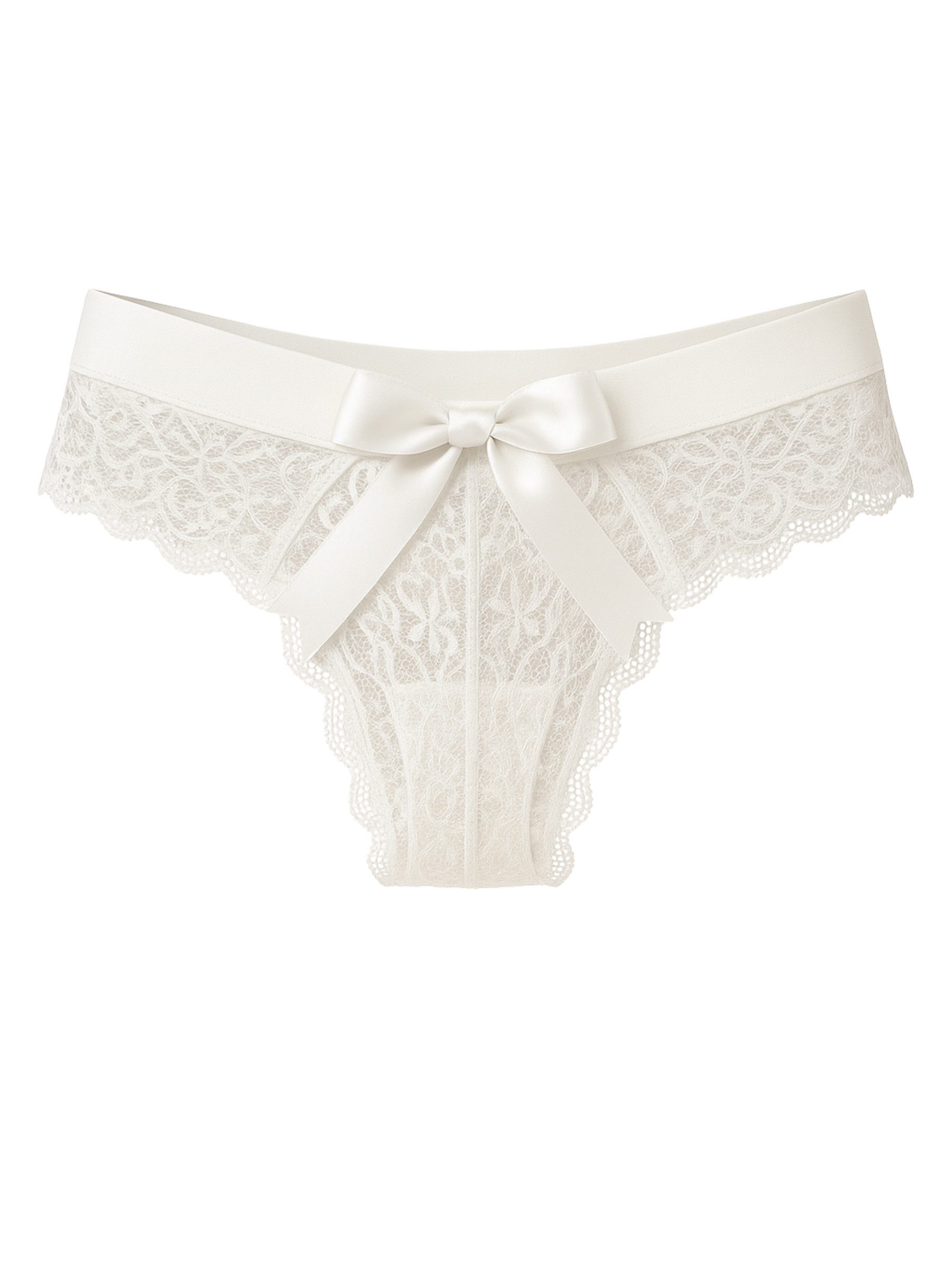 Elegant Love Tangaslip Spitzen-Tanga mit Schleifen – Sinnliche Unterhosen für Damen (Set, 3-St., 3er-Pack) Elegante V-String Unterwäsche mit Zierschleife – Sexy Slip aus Spitze