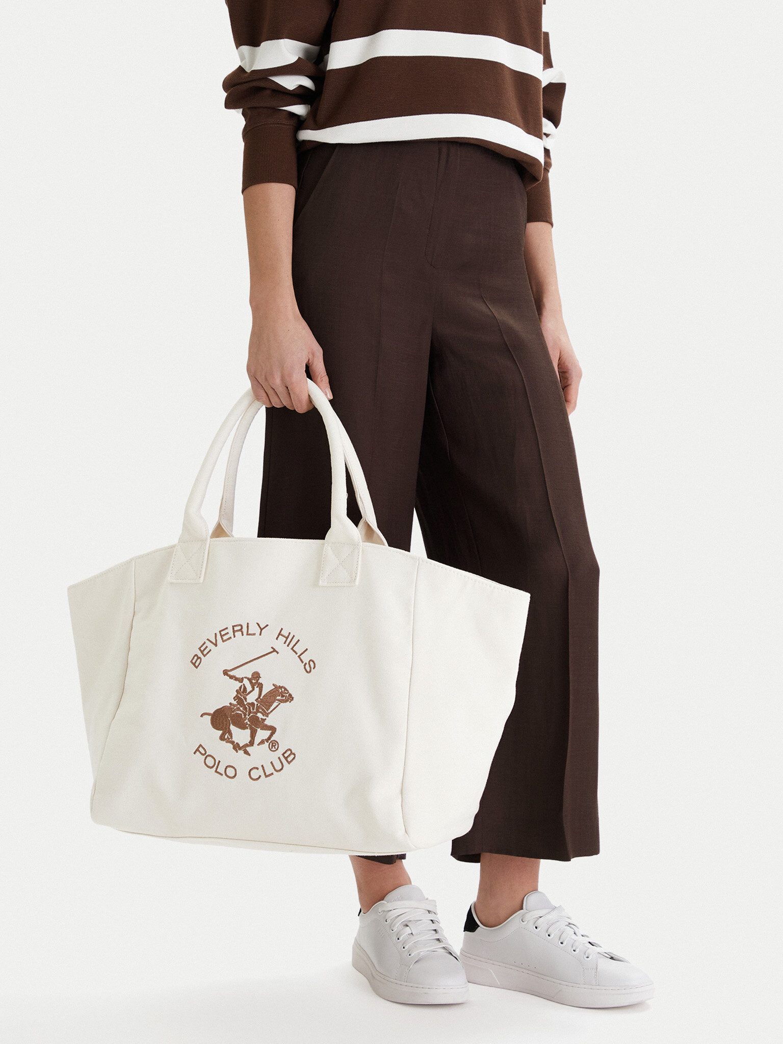 BEVERLY HILLS POLO CLUB Handtasche Beverly Hills Polo Club Damenhandtasche Beige BEVERLY HILLS POLO CLUB-