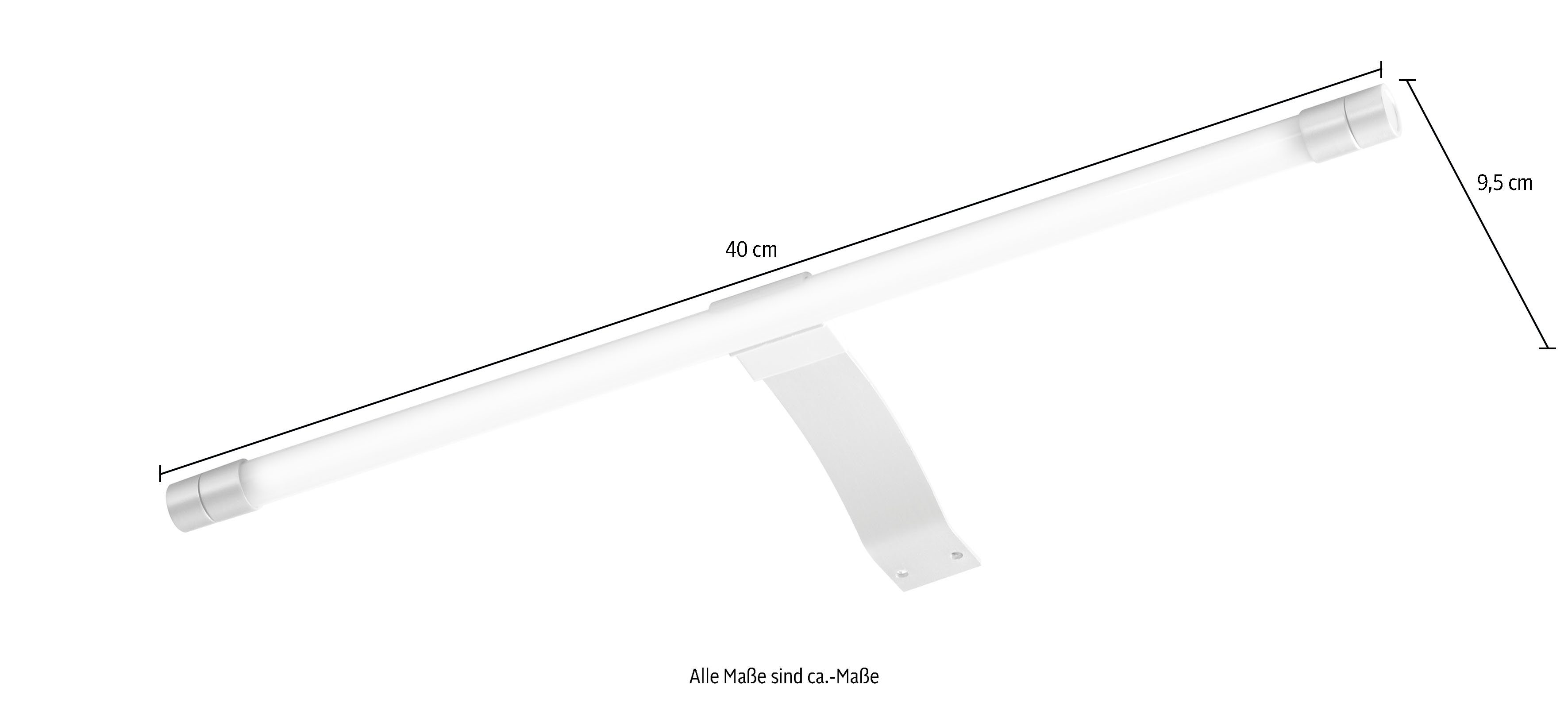 Kaltweiß, PELIPAL Lichtfarbe integriert, LED fest 40 963, cm, kaltweiß, silberfarben Aufbauleuchte Spiegelleuchte Breite LED Quickset