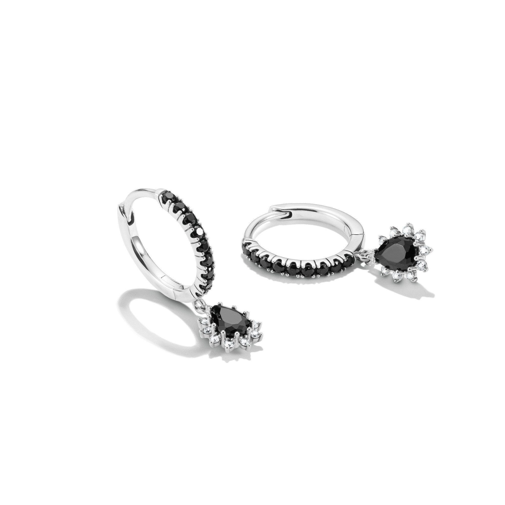 THOMAS SABO Paar Creolen True Romance Ohrschmuck "Tropfen", mit Zirkonia (synth)