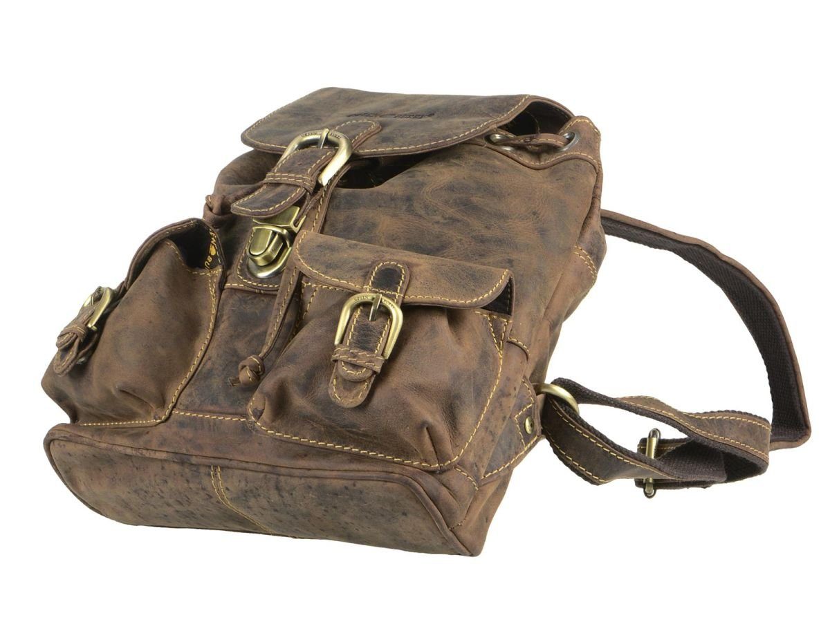 Greenburry Tagesrucksack Vintage, Rucksack, DayPack, BackPack, Leder