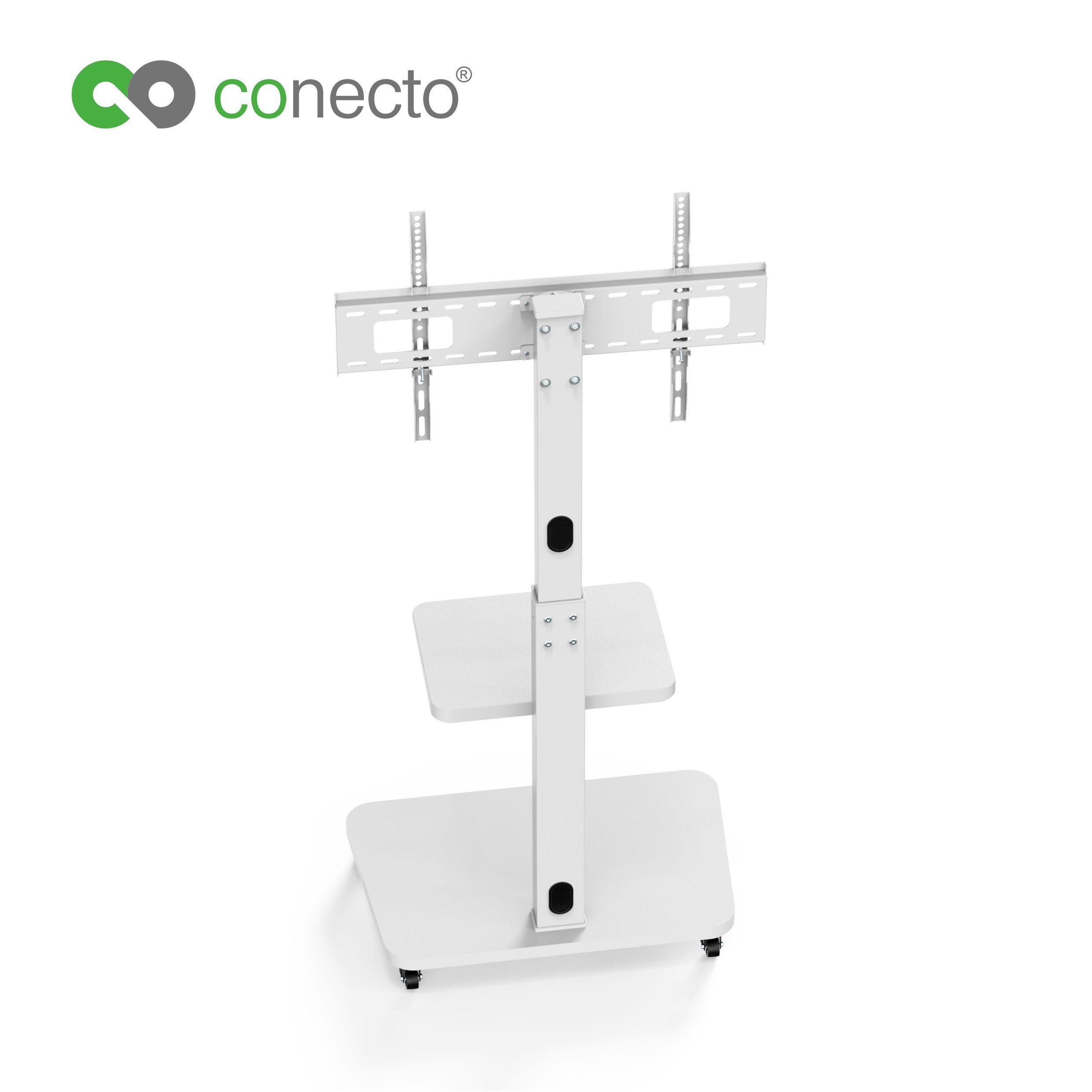 conecto TV-Ständer TV-Ständer Standfuß für Flachbildschirm Fernseher, (bis 75 Zoll, mit Rollen)