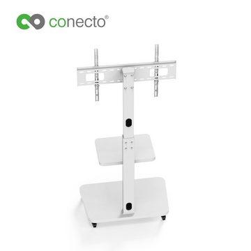 conecto TV-Ständer Standfuß für Flachbildschirm Fernseher TV-Wandhalterung, (bis 75 Zoll, mit Rollen)