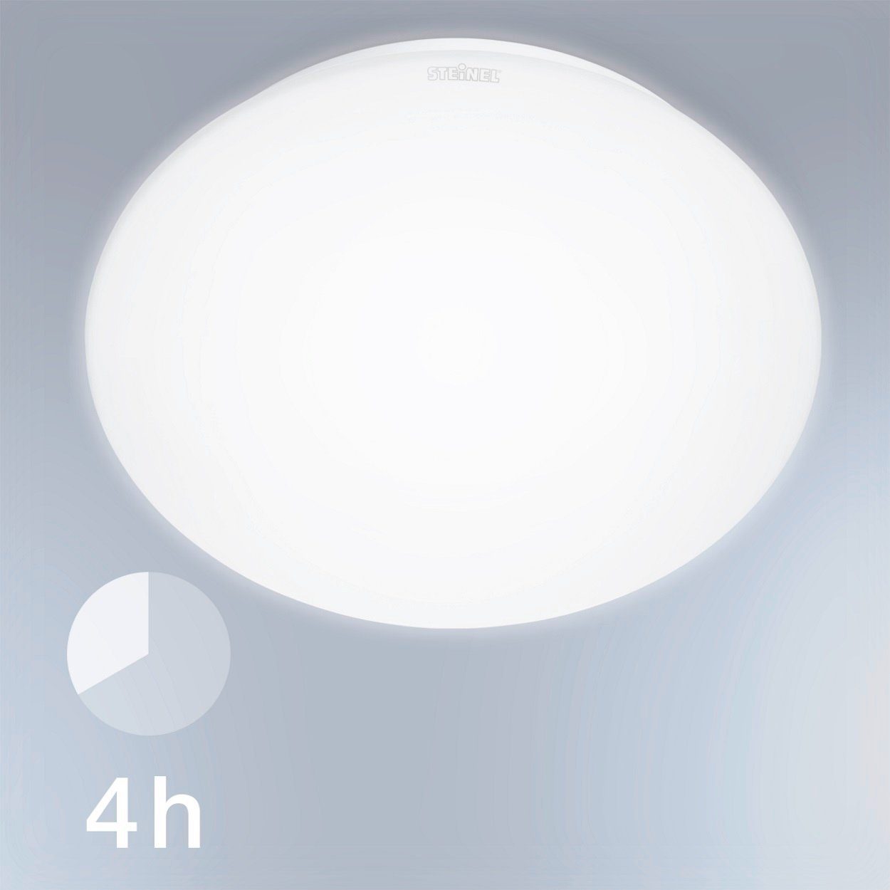 LED 8 Reichweite integriert, m steinel RS fest Deckenleuchte Bewegungsmelder, 360° Warmweiß, S, LED 16