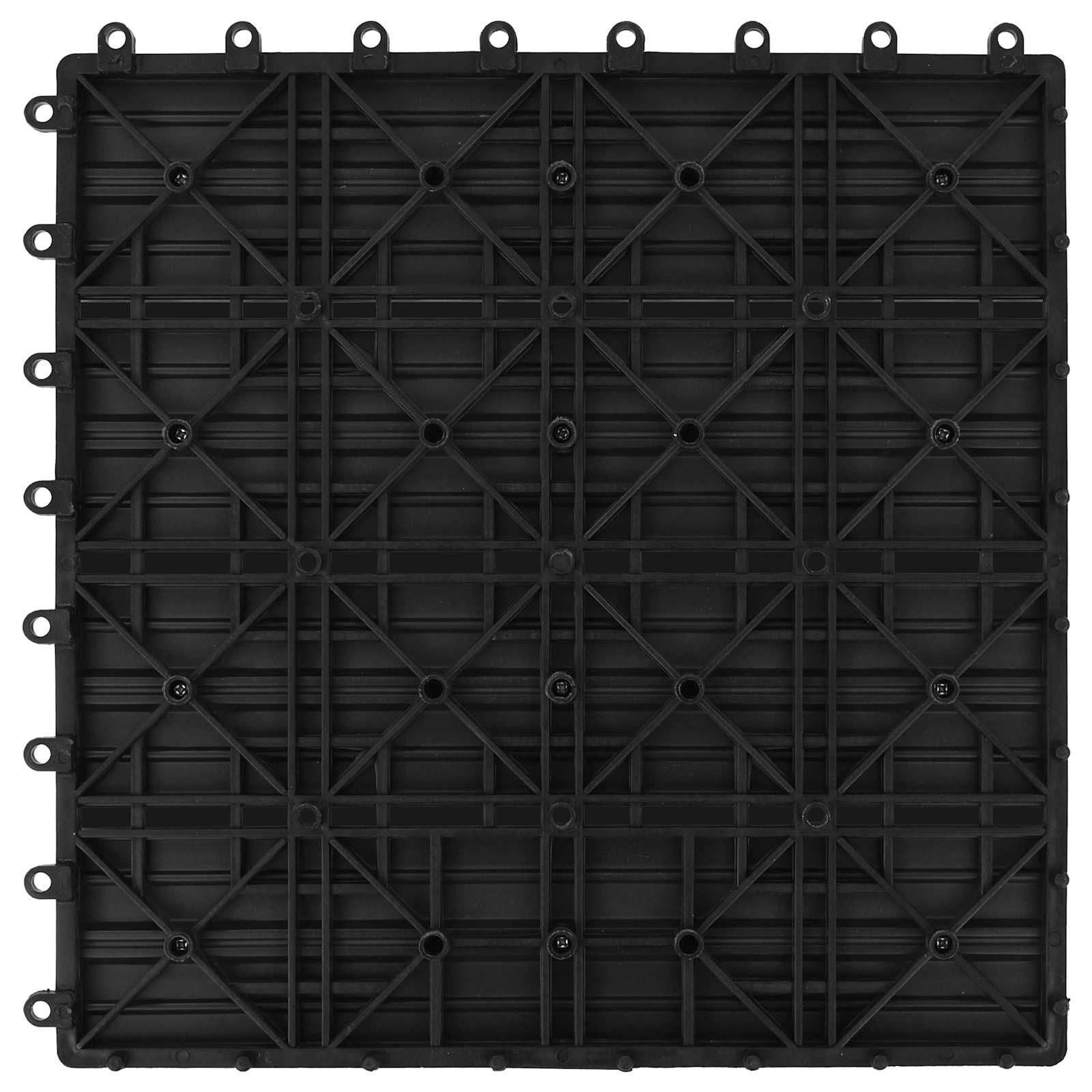 vidaXL Terrassendielen Terrassenfliese 22 stk. Schwarz 30 x 30 cm WPC, BxL: je 30x30 cm, (22-St)