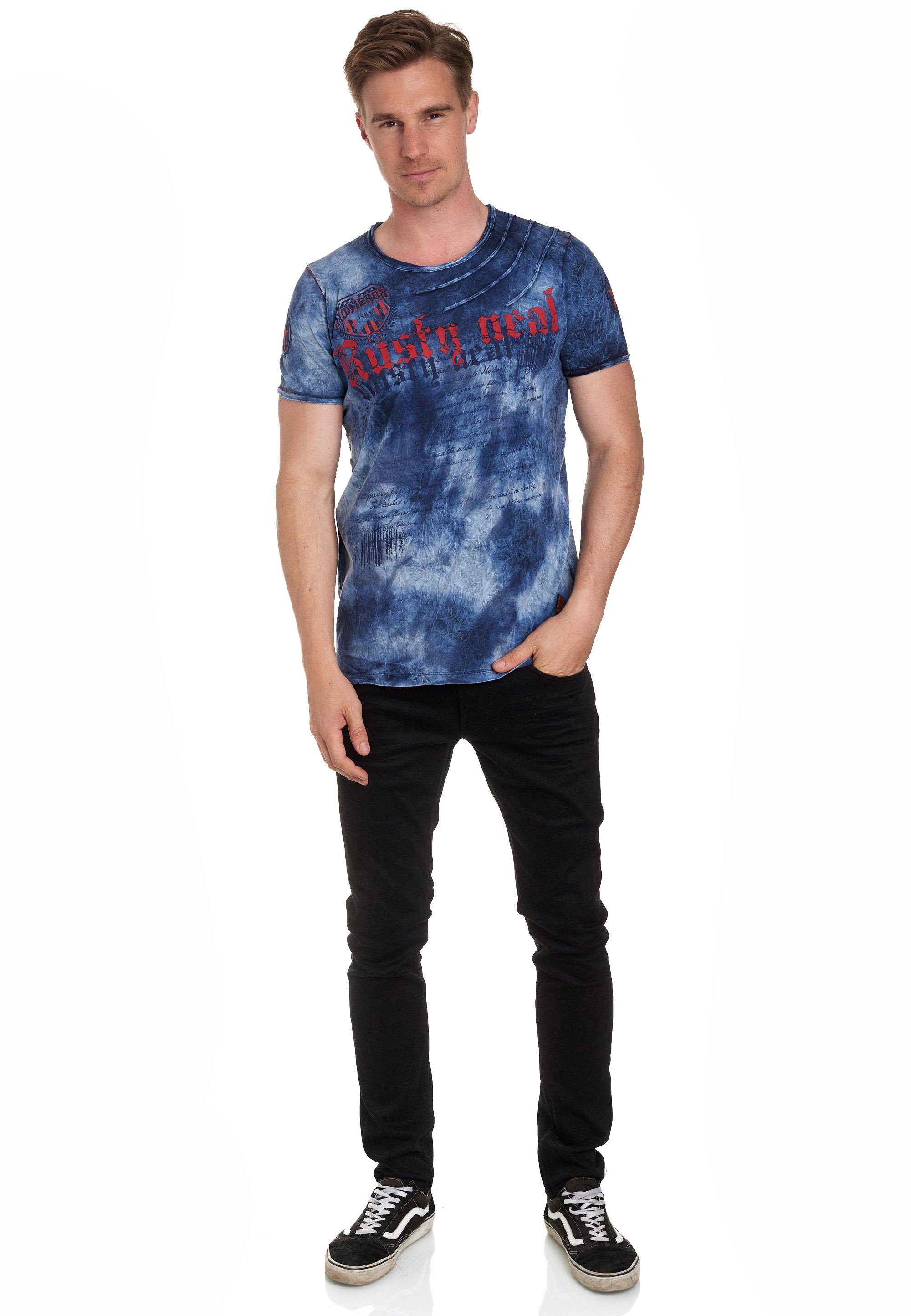 toller Rusty Batik-Optik mit T-Shirt Neal indigo