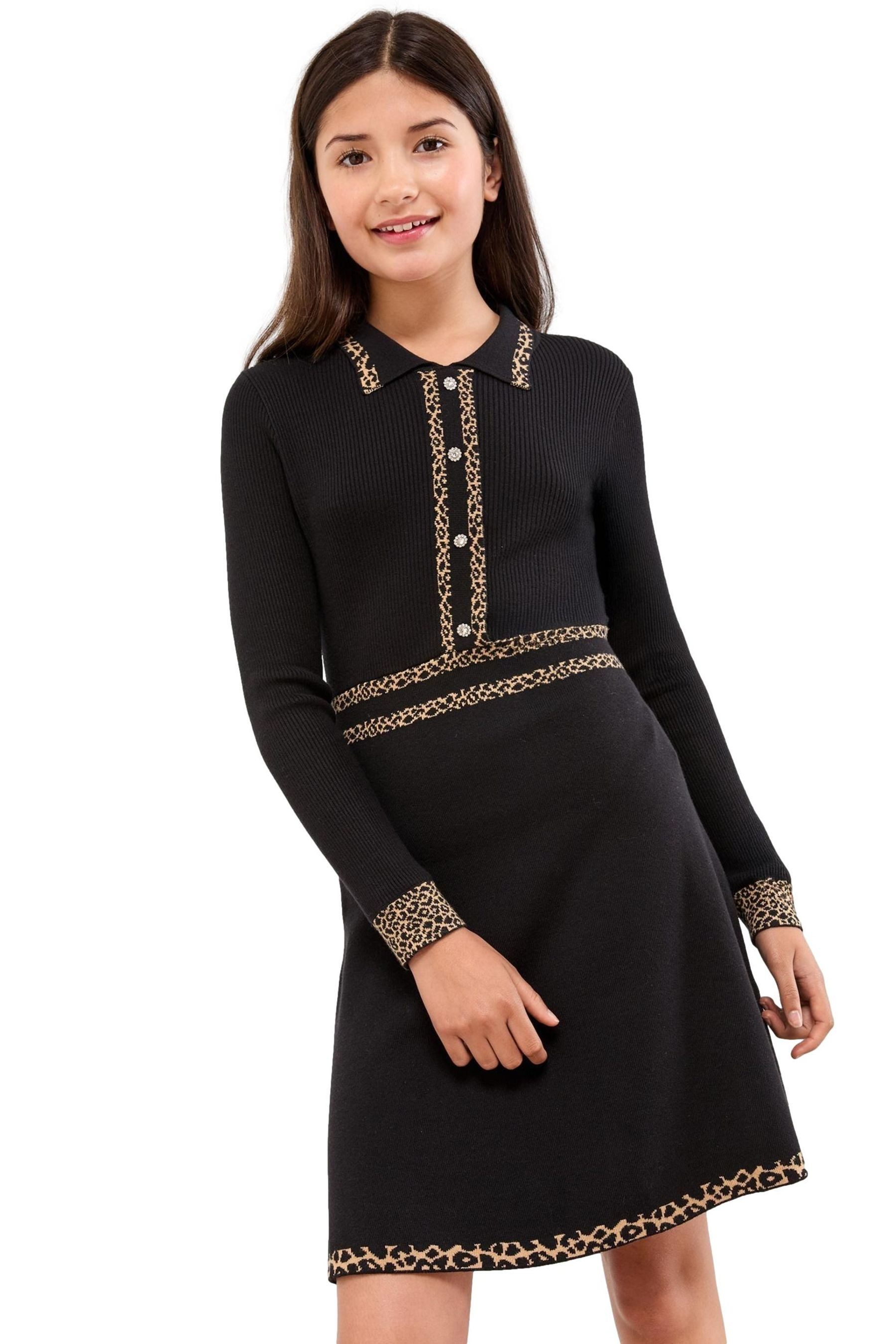 LIPSY Strickkleid Lipsy Langärmeliges Hemdblusenkleid aus Strick (1-tlg)