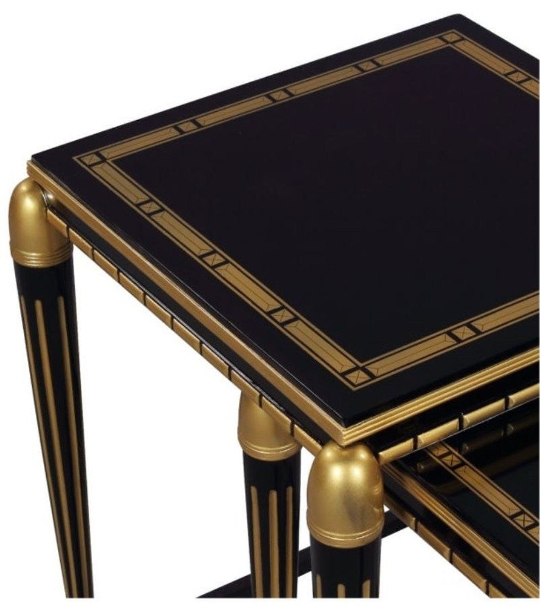 Luxus x Padrino Luxus H. Gold Möbel Beistelltisch 45 / cm Casa 54 Set - 45 x Beistelltisch Schwarz