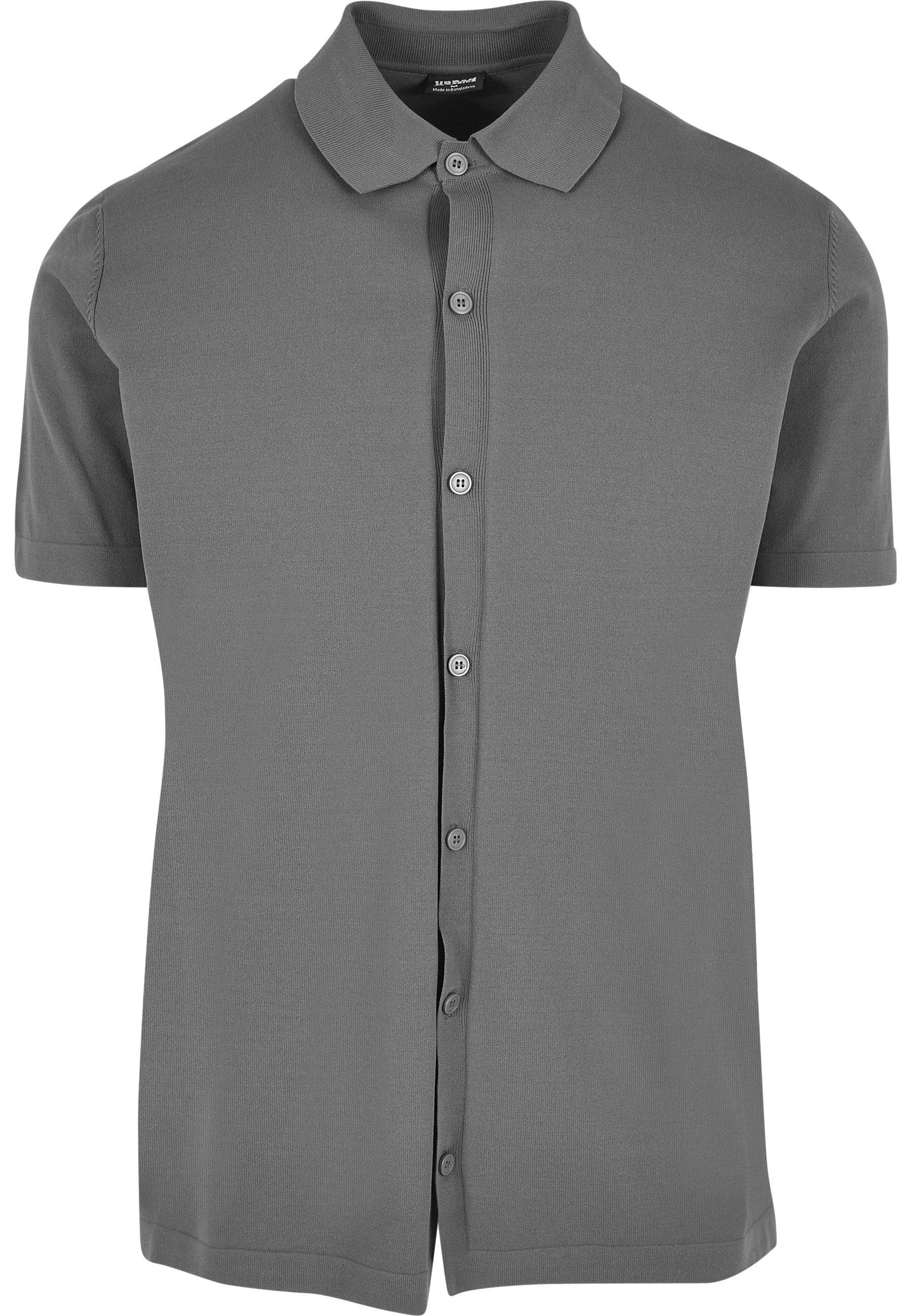 URBAN CLASSICS Langarmhemd Urban Classics Herren Knitted Shirt (1-tlg)