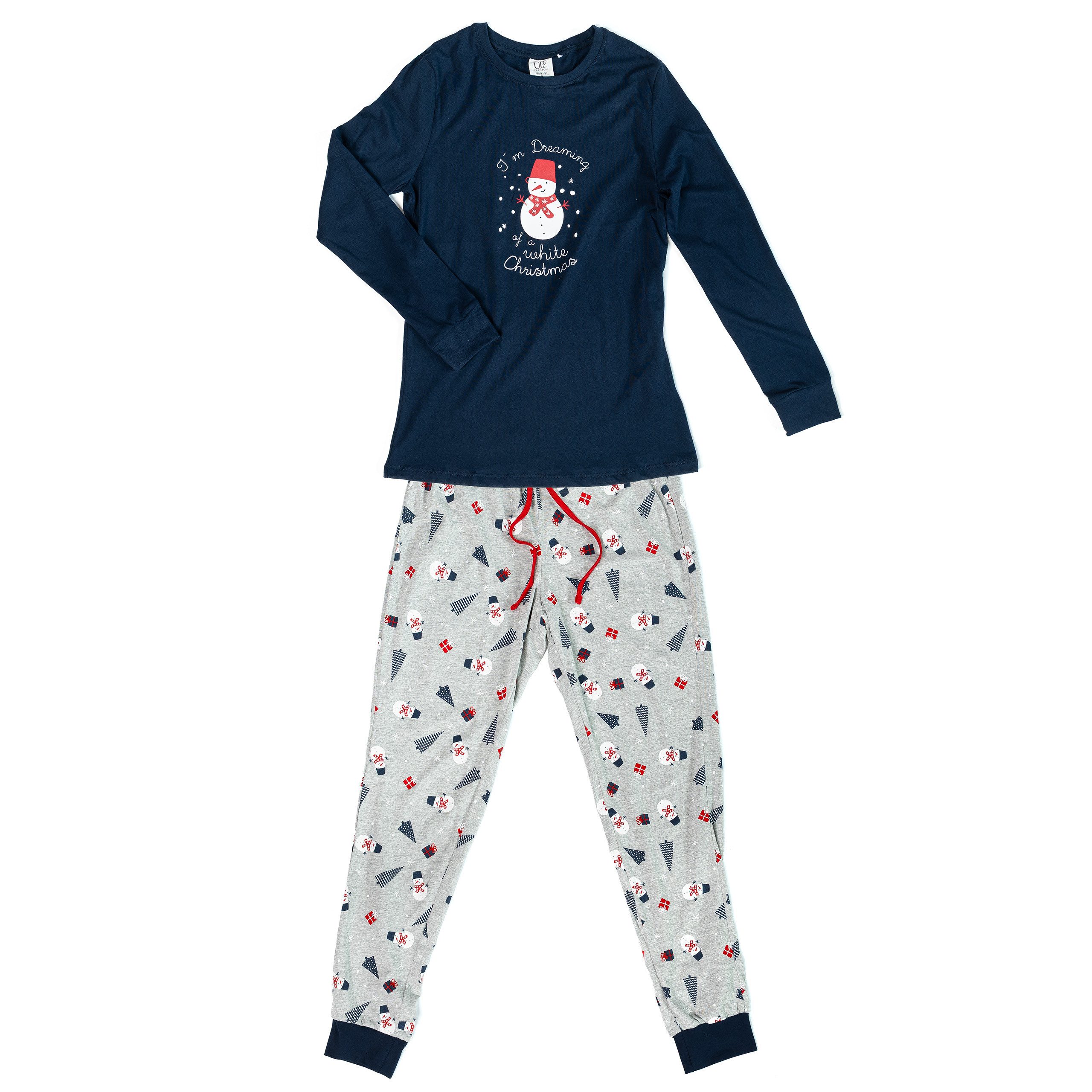 UP2FASHION MEN Pyjama Herren Flanell-Pyjama aus 100% Baumwolle, 2-teiliger Schlafanzug-Set langarm, Set besteht aus Oberteil und Hose