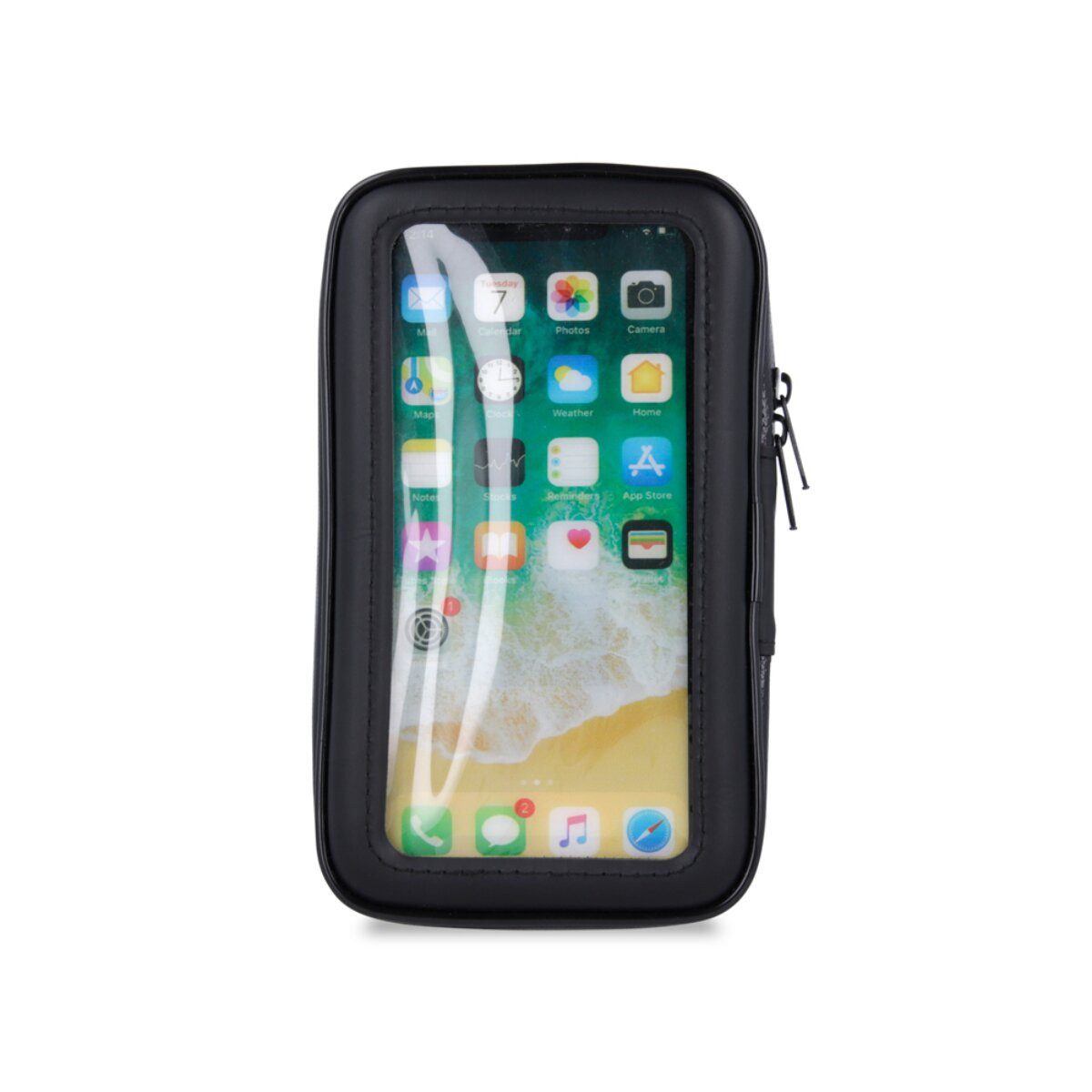 Setty Smartphone-Halterung UR-03 XL Fahrrad-Handyhalterung Schwarz wasserdicht 6,5 Zoll, (bis 6,5 Zoll, Einzelartikel, Einzelartikel, Wasserdichte Tasche mit bedienbarer Touchfolie)