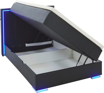 meise.möbel Boxspringbett Colorado II, inkl. LED-Beleuchtung & Topper