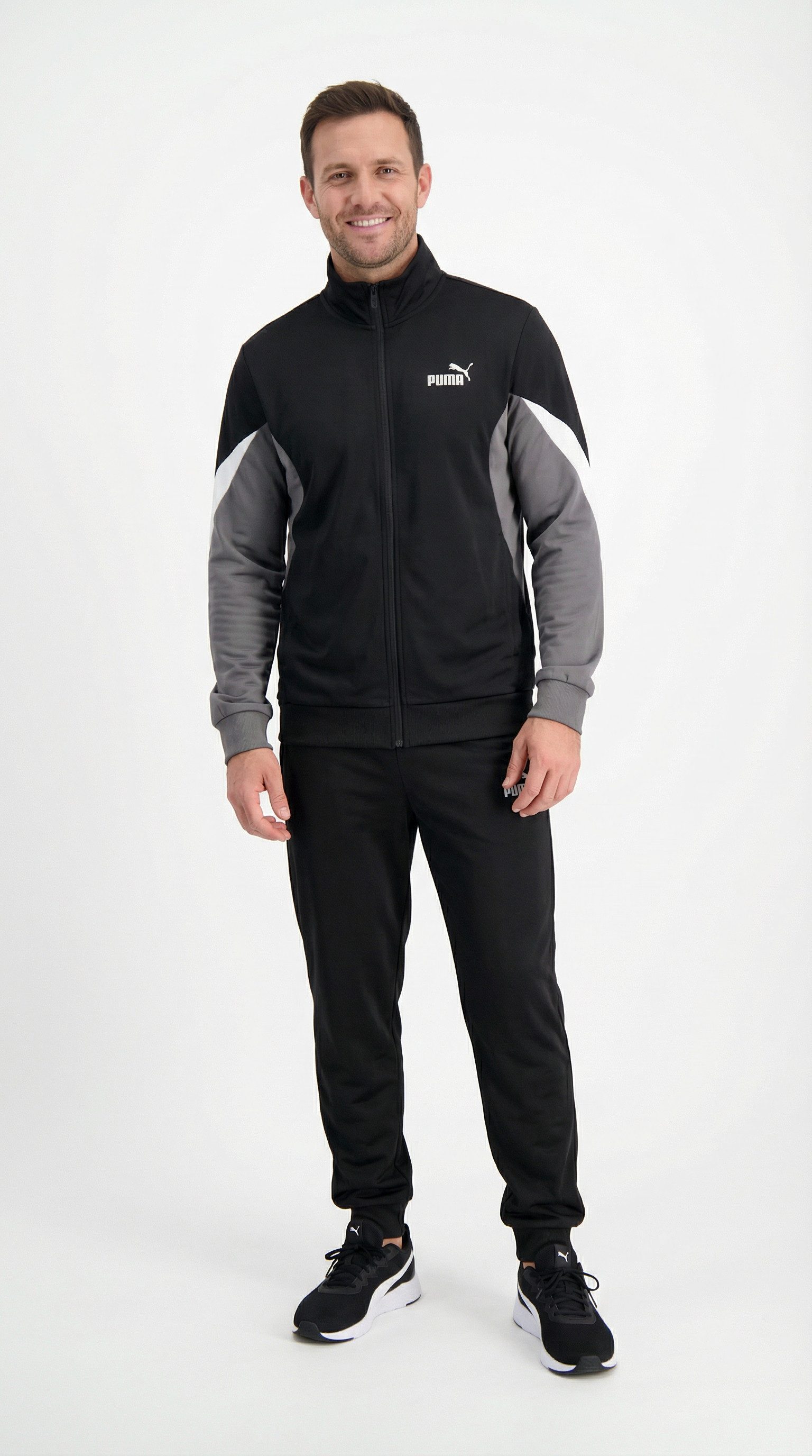 PUMA Trainingsanzug ESS BLOCK POLY SUIT (2-tlg), für entspannte Tage, für vielseitige Aktivitäten