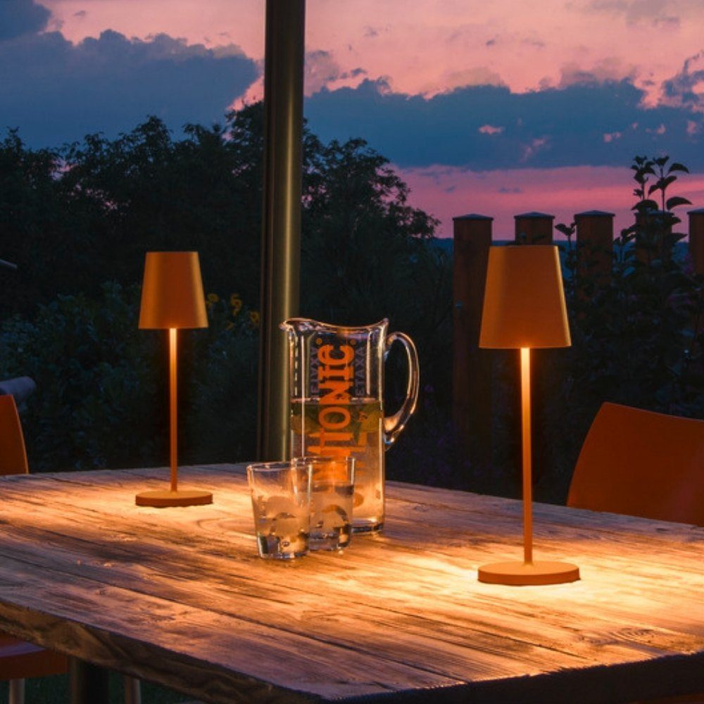 SLV LED Tischleuchte LED Akku Tischleuchte Vinolina Two in Rostfarbig 2W 190lm IP65, keine Angabe, Leuchtmittel enthalten: Ja, fest verbaut, LED, warmweiss, Tischlampe, Nachttischlampe, Tischleuchte