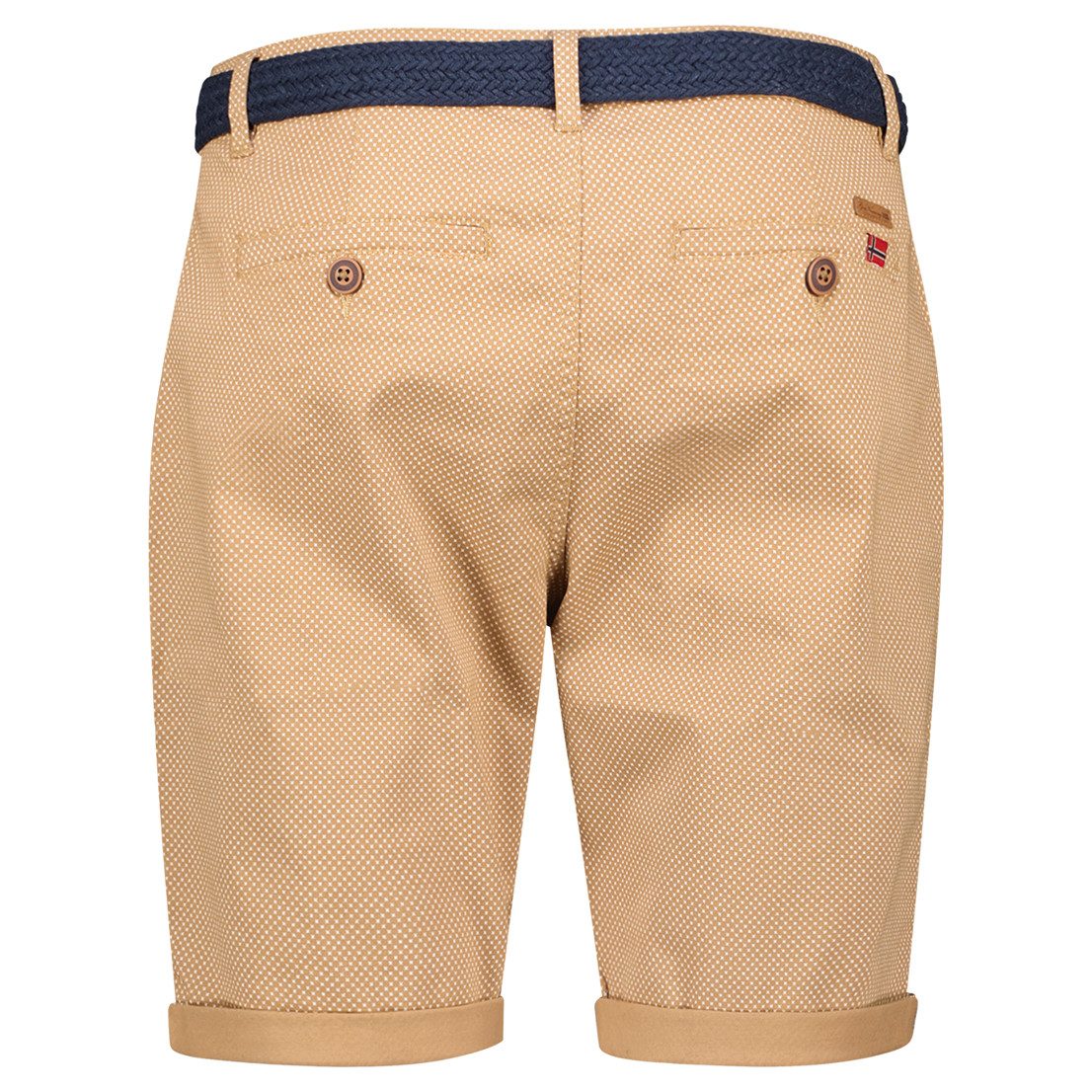 Geographical Norway Chinos Chino Shorts kurze Hose Bermuda Knielang Stoff bequem mit Gürtel short – Bild 2 von 5
