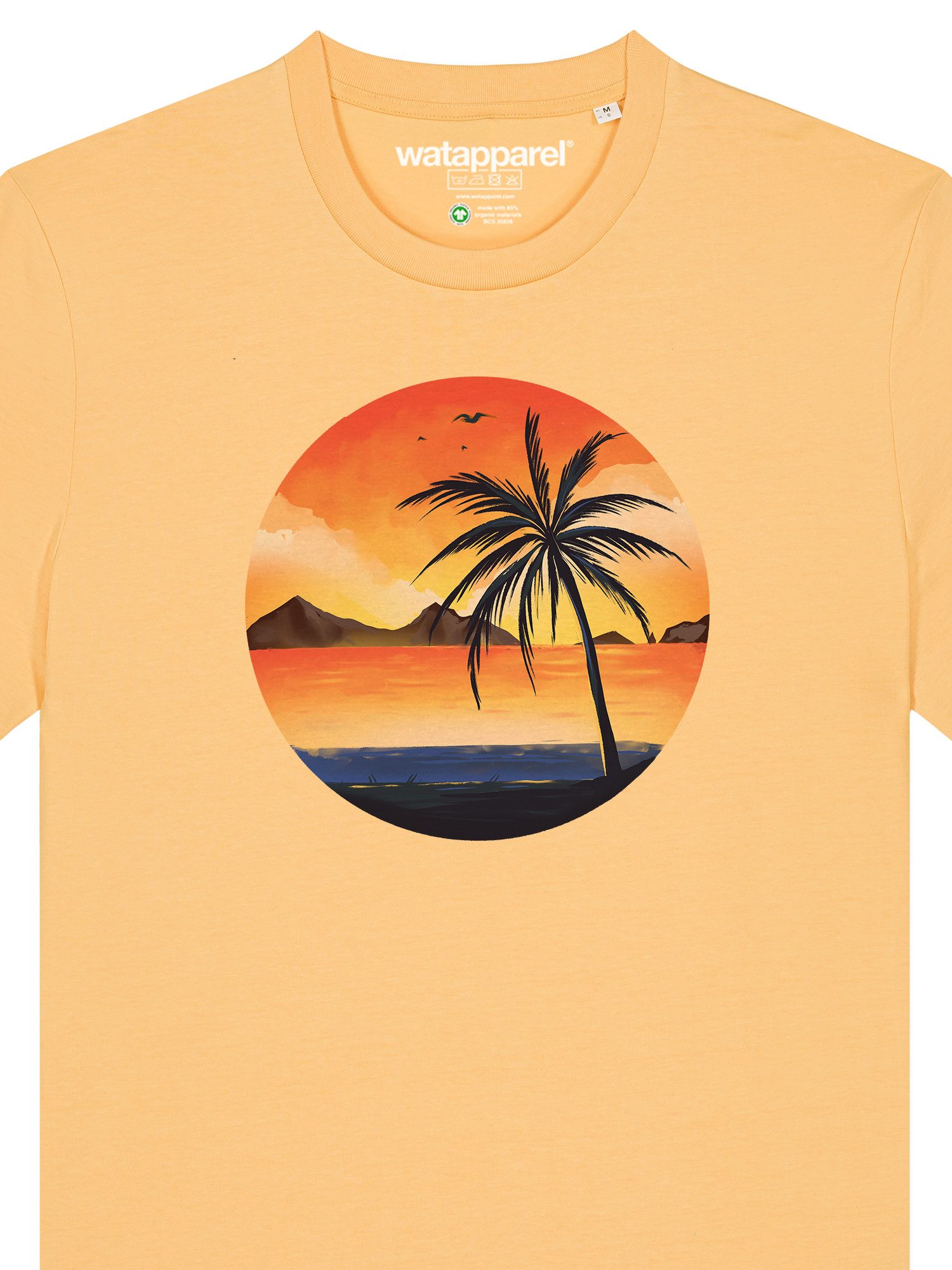wat? Apparel T-Shirt Sunset on palm beach