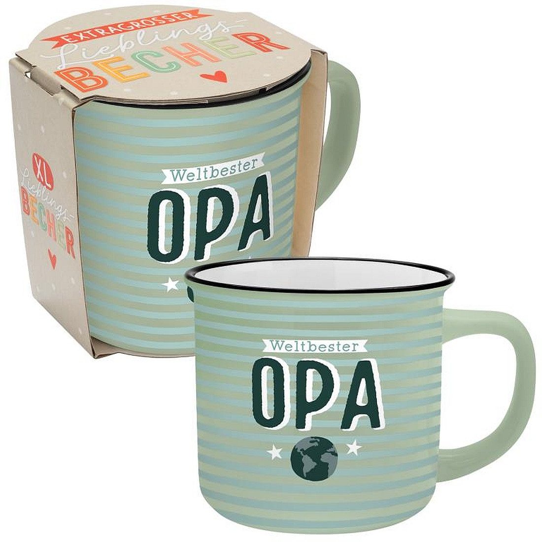 Sheepworld Tasse XL Tasse Tee- Kaffeetasse Kaffeebecher 55cl Geschenk Sheepworld OPA, Porzellan