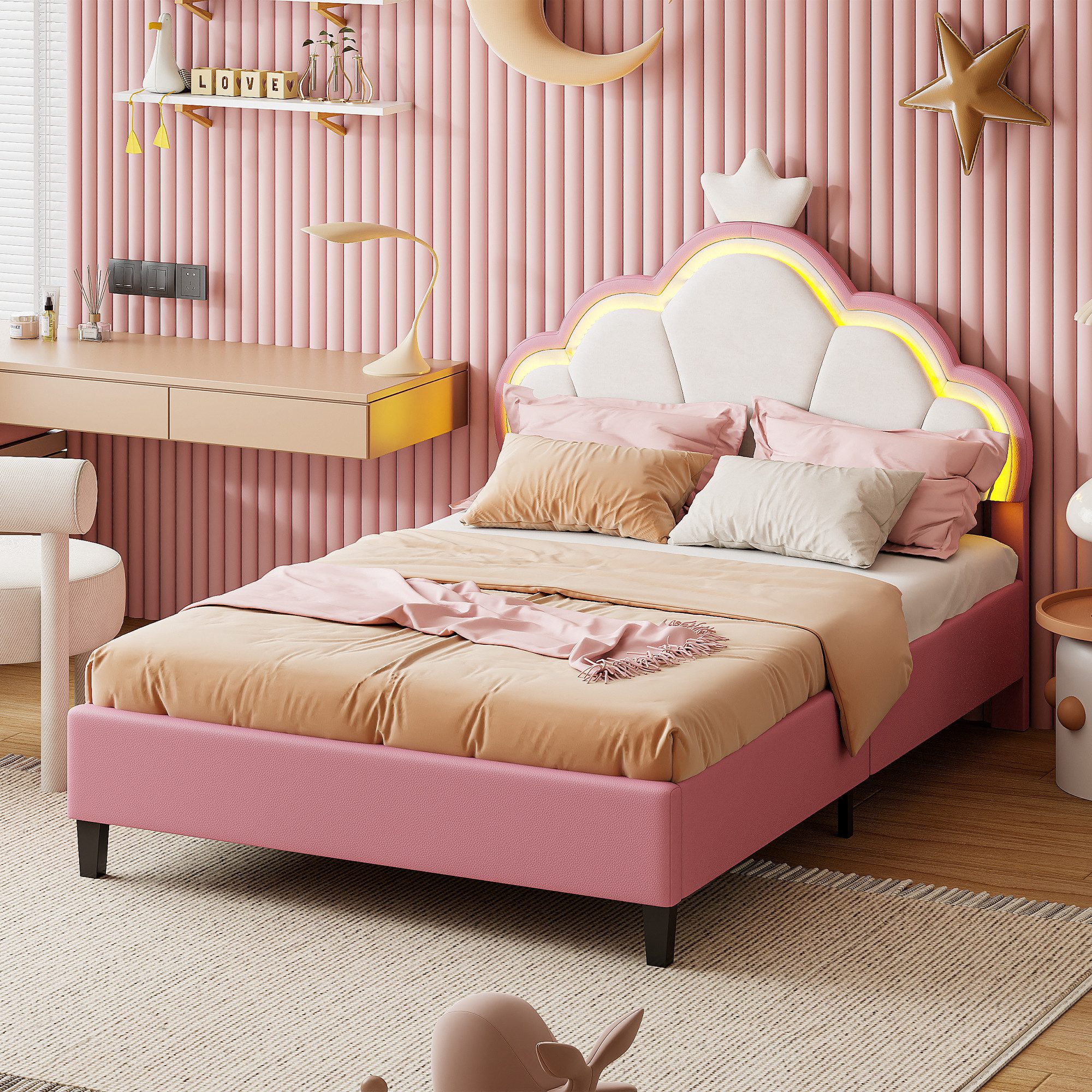 SEEZSSA Polsterbett Kinderbett Jugendbett (140x200cm Bett günstig online kaufen