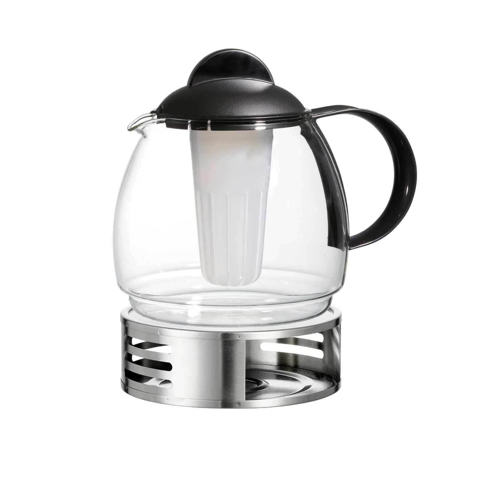 Ritzenhoff & Breker Teekanne Ravenna Teekanne mit Sieb & Stövchen 1,8 l 2er Set, 1800 l, (1x Teekanne, 1x Stövchen, 2-St), Spülmaschinengeeignet