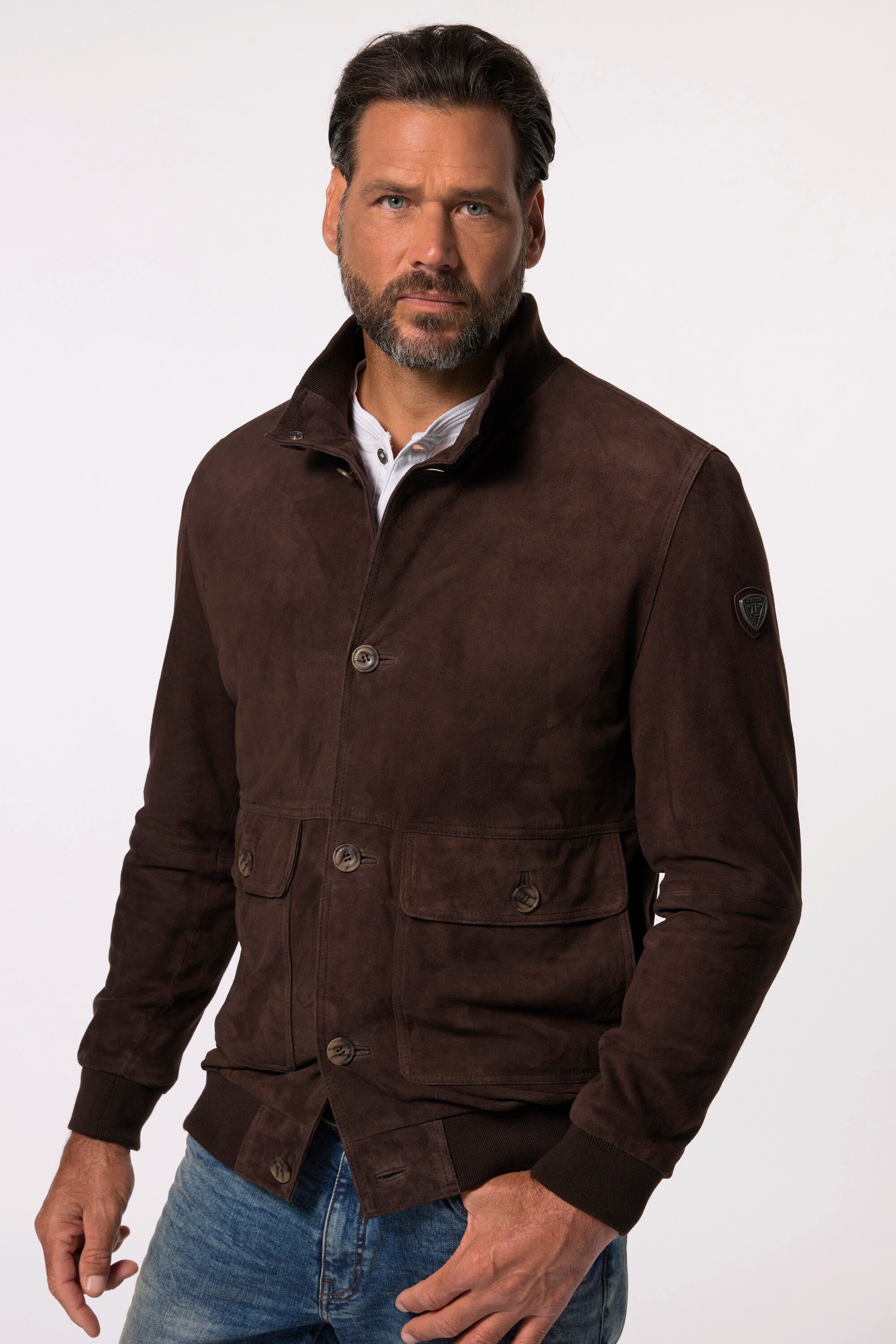Lederjacke JP1880 Lederjacke Veloursleder Stehkragen bis 7 XL