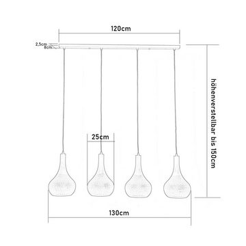 WohnAura Pendelleuchte Hängelampe Cone 4L - Beton, Nein