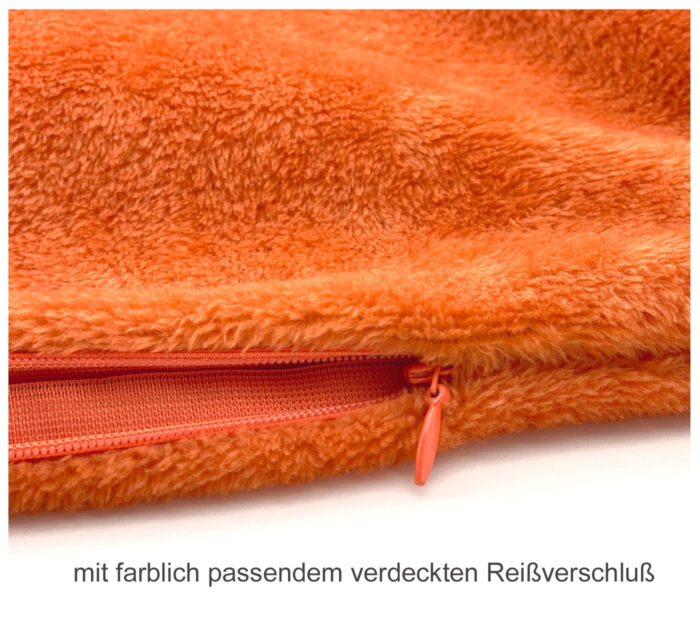 heimtexland Dekokissen Flanell Soft Kuschelkissen Plüsch Kissenbezug, super weich und flauschig, Allergiker geeignet, atmungsaktiv