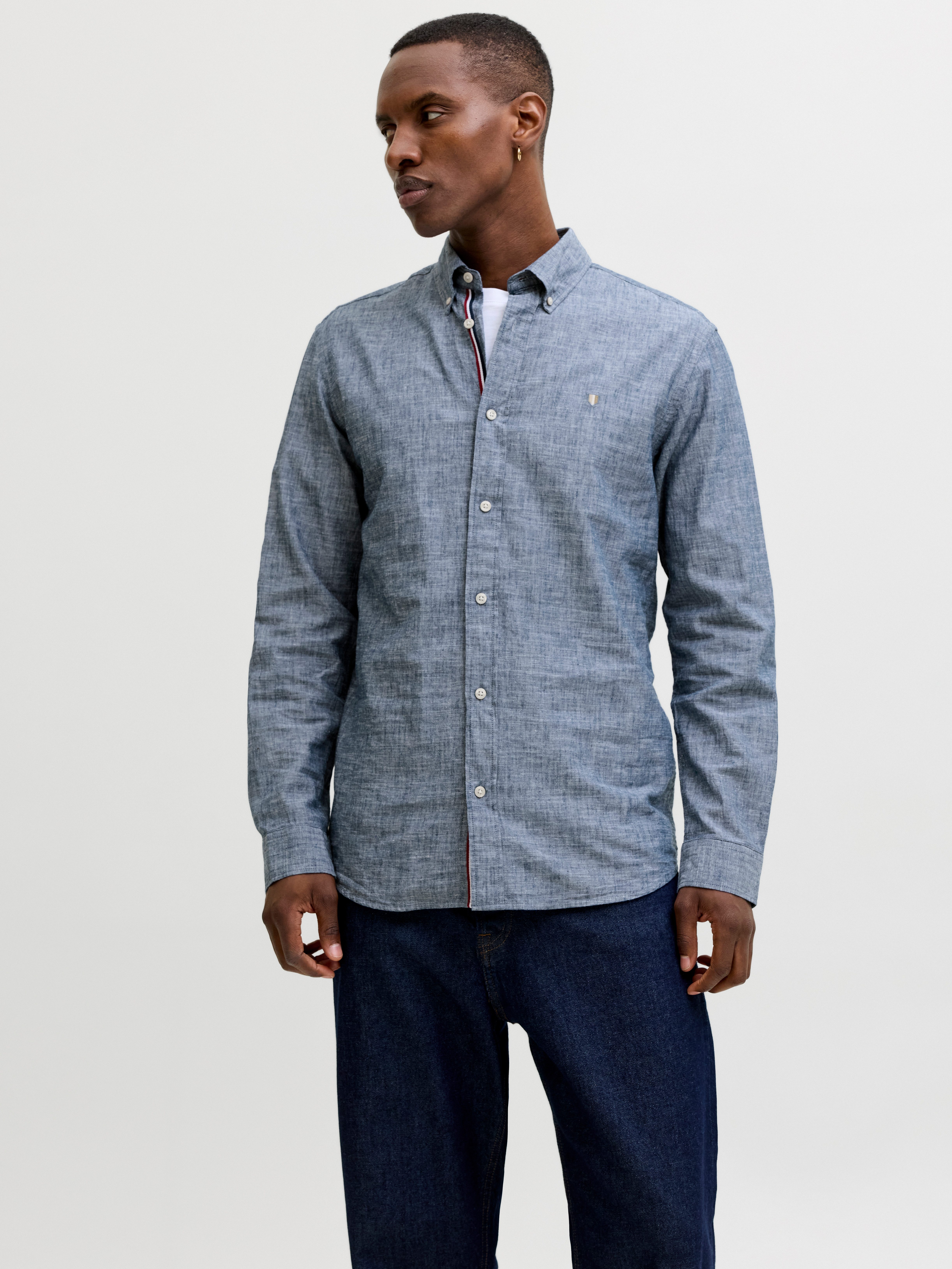 Jack & Jones Langarmhemd JPRBLUSUMMER LINEN BLEND SHIELD LS SHIRT günstig online kaufen