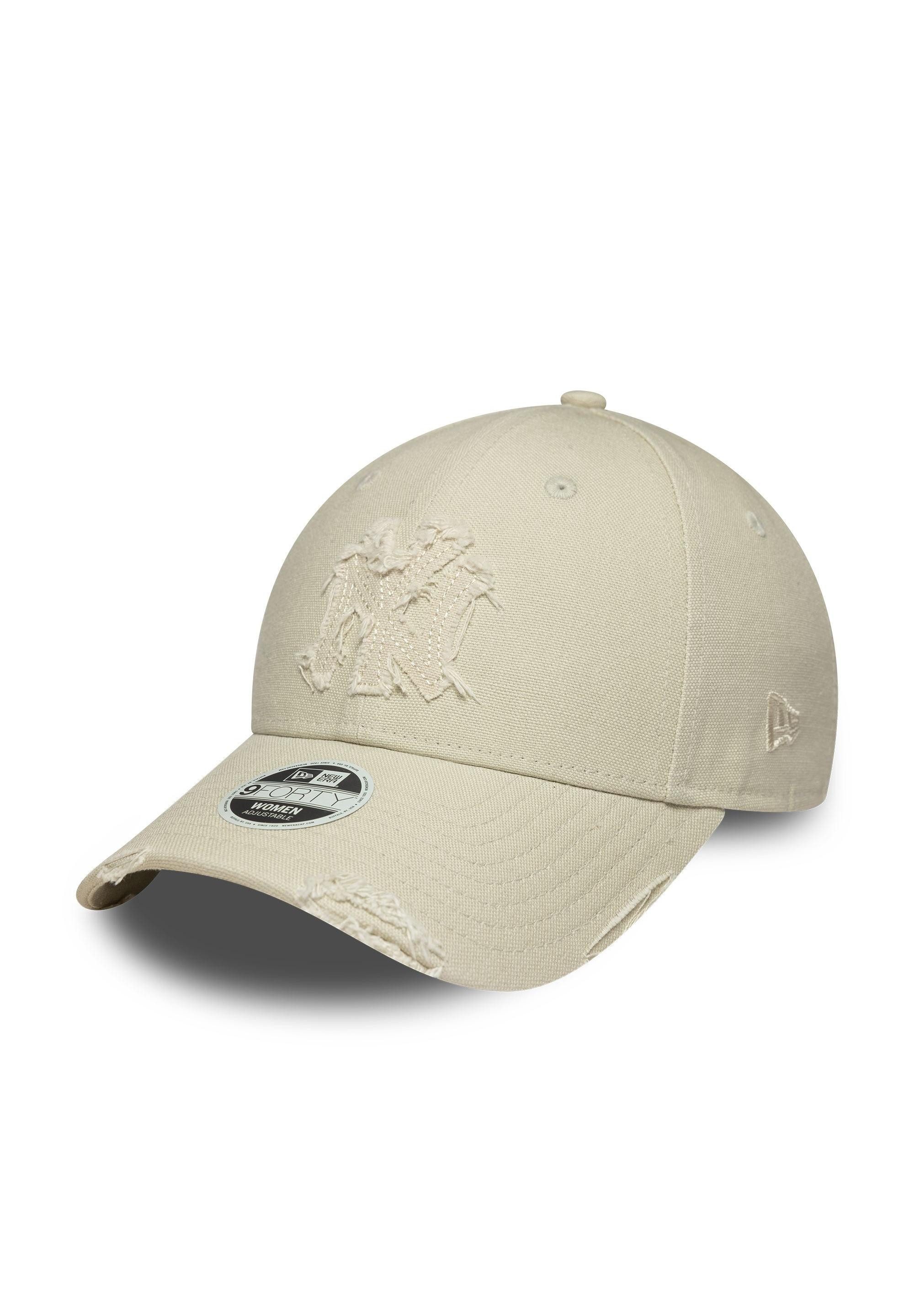 New Era Baseball Cap New York Yankees New Era Distressed 9Forty Women Cap Beige (1-St)
