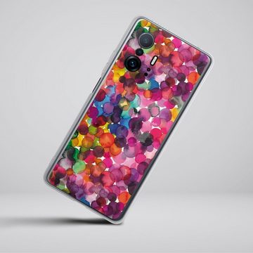 DeinDesign Handyhülle bunt Punkte Wasserfarbe Overlapped Watercolor Dots, Xiaomi 11T Pro 5G Silikon Hülle Bumper Case Handy Schutzhülle