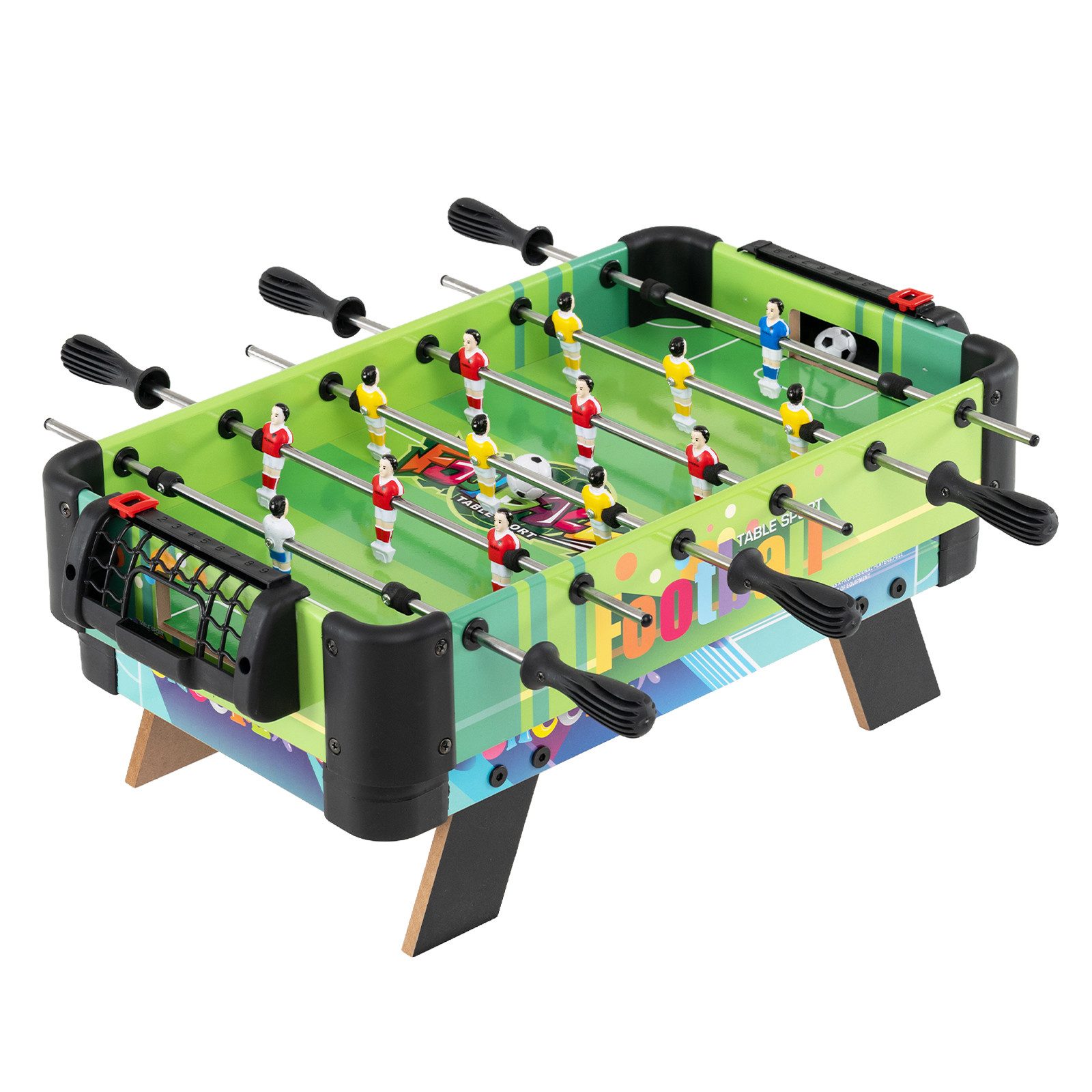 KOMFOTTEU Spieltisch Multifunktionstisch, mit Kickertisch & Billardtisch & Bowlingtisch & Tischhockey